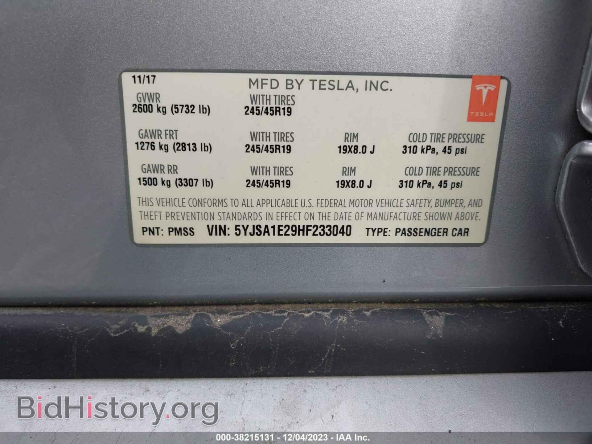 2017 TESLA MODEL S - VIN: 5YJSA1E29HF233040 - Photo 9