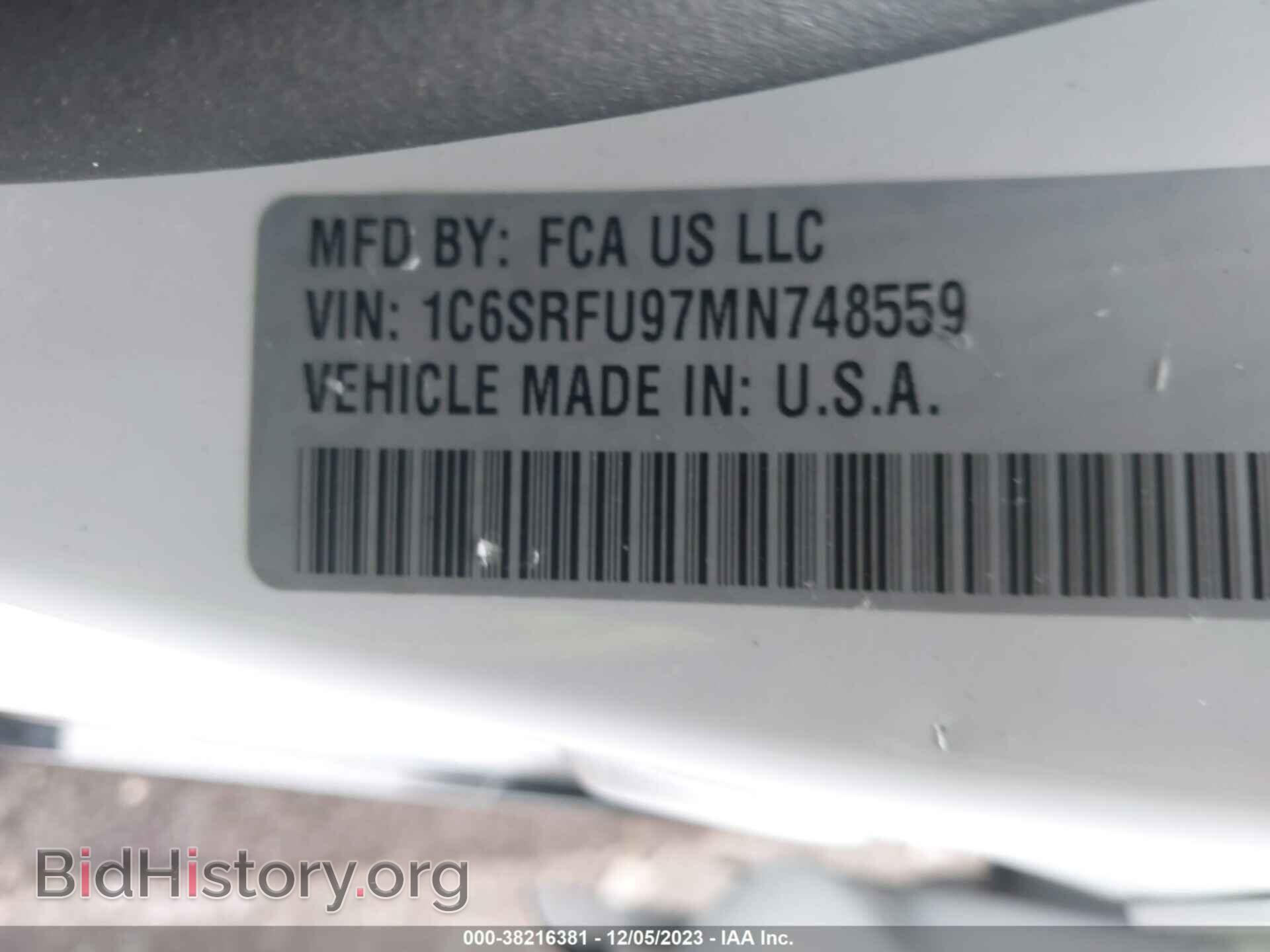 2021 RAM 1500 - VIN: 1C6SRFU97MN748559 - Фото 9