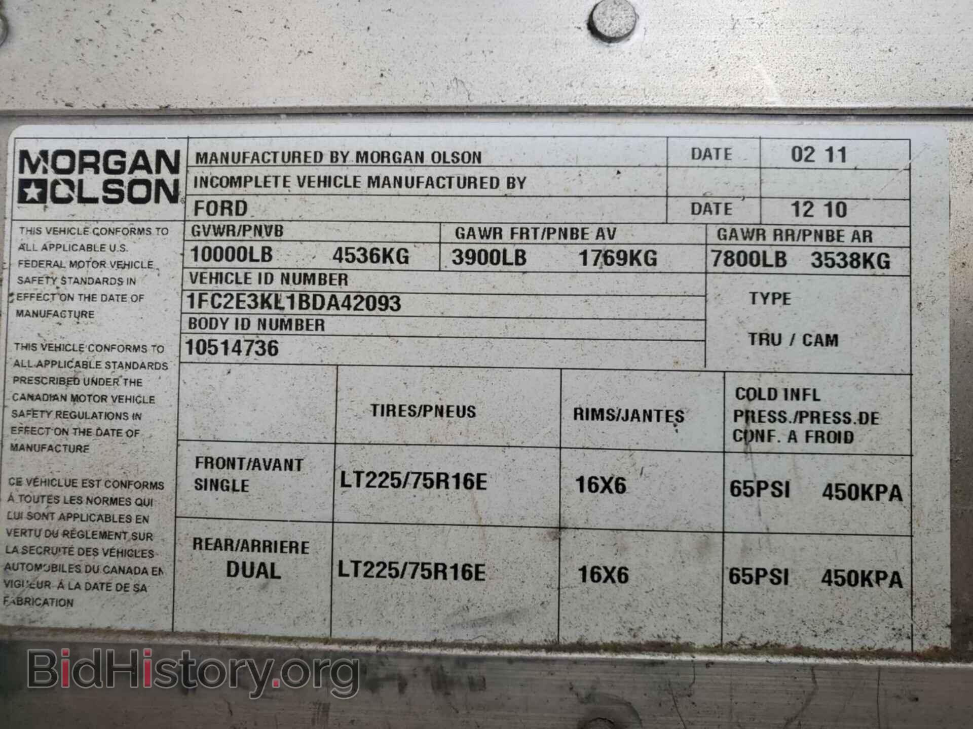 2011 FORD ECONOLINE - VIN: 1FC2E3KL1BDA42093 - Photo 4