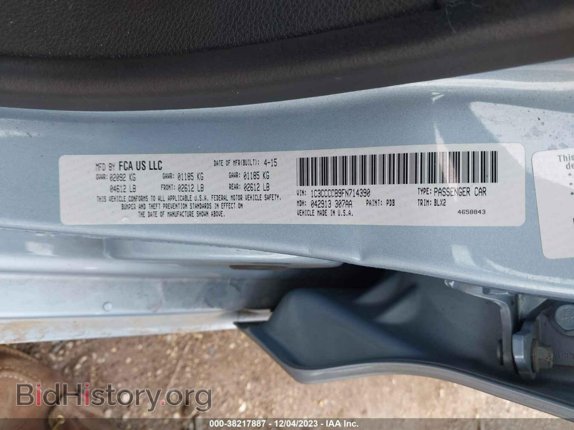 2015 CHRYSLER 200 - VIN: 1C3CCCCB9FN714390 - Фото 9