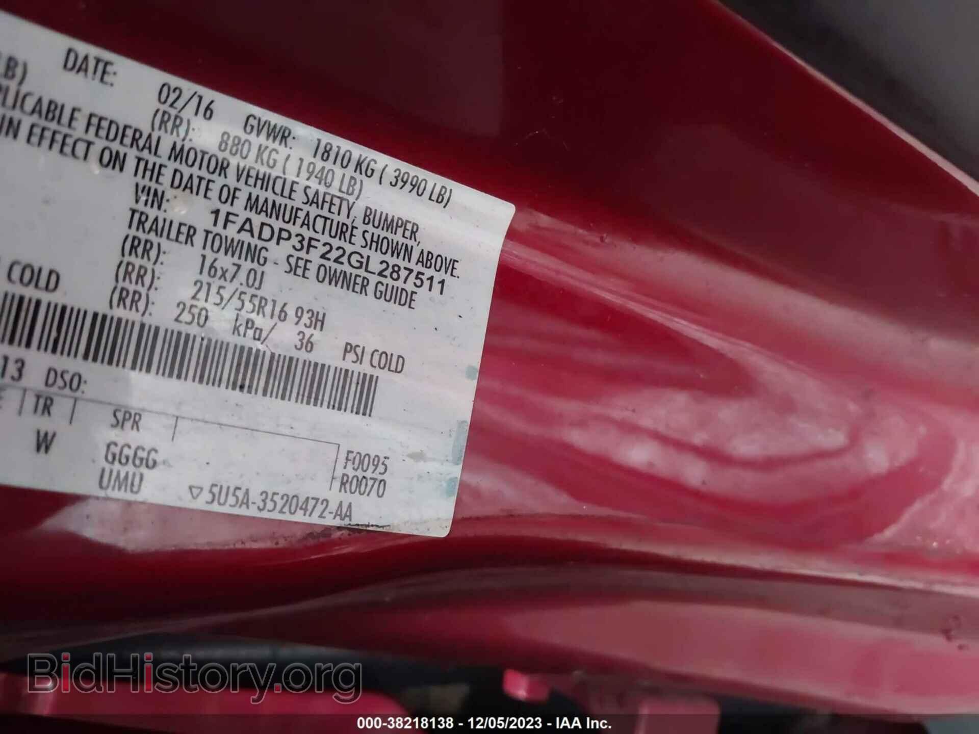 2016 FORD FOCUS - VIN: 1FADP3F22GL287511 - Фото 9