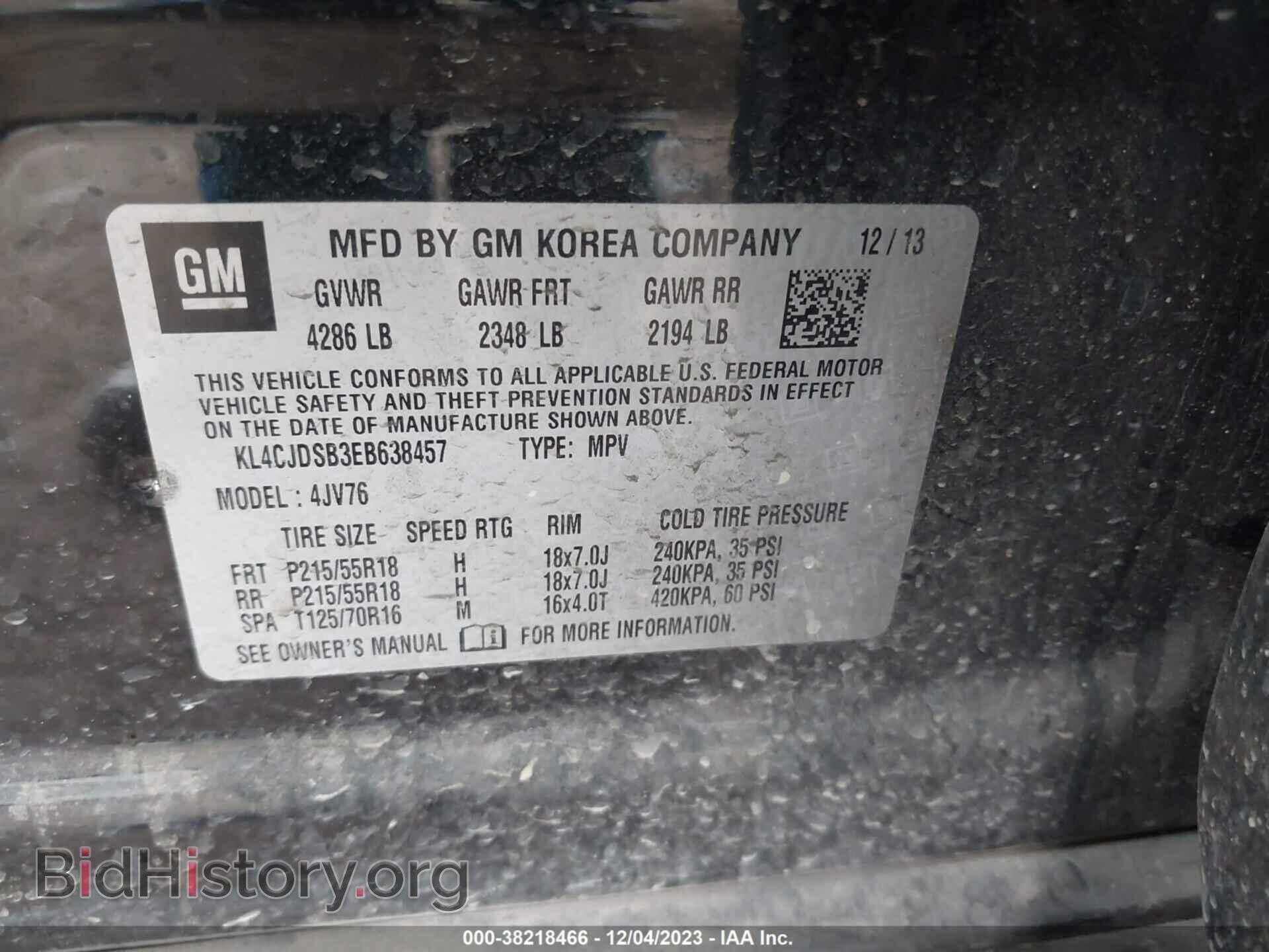 2014 BUICK ENCORE - VIN: KL4CJDSB3EB638457 - Photo 9