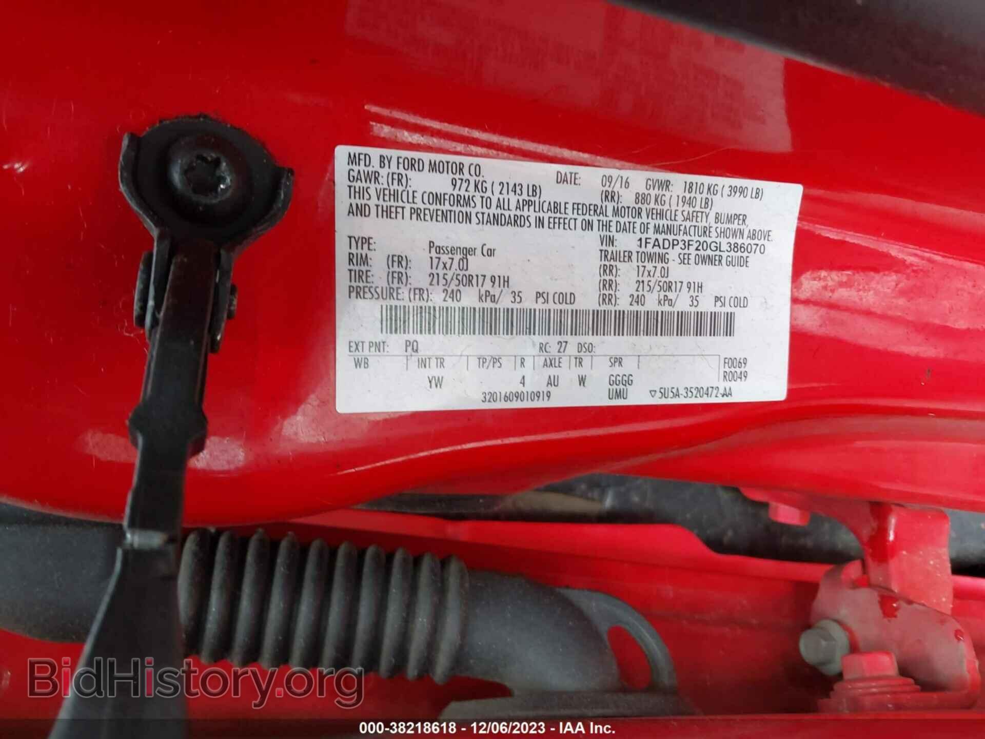 2016 FORD FOCUS - VIN: 1FADP3F20GL386070 - Фото 9