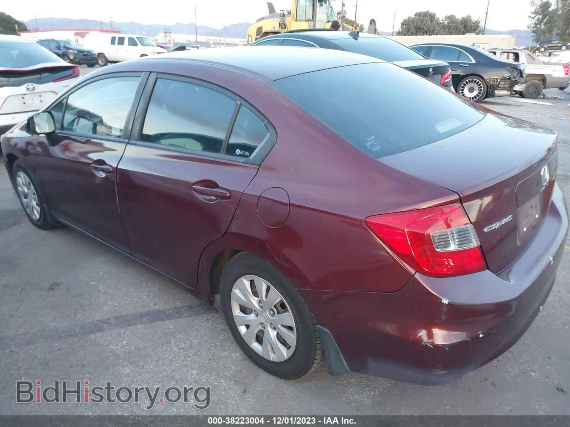 2012 HONDA CIVIC - VIN: 2HGFB2F50CH589054 - Фото 3