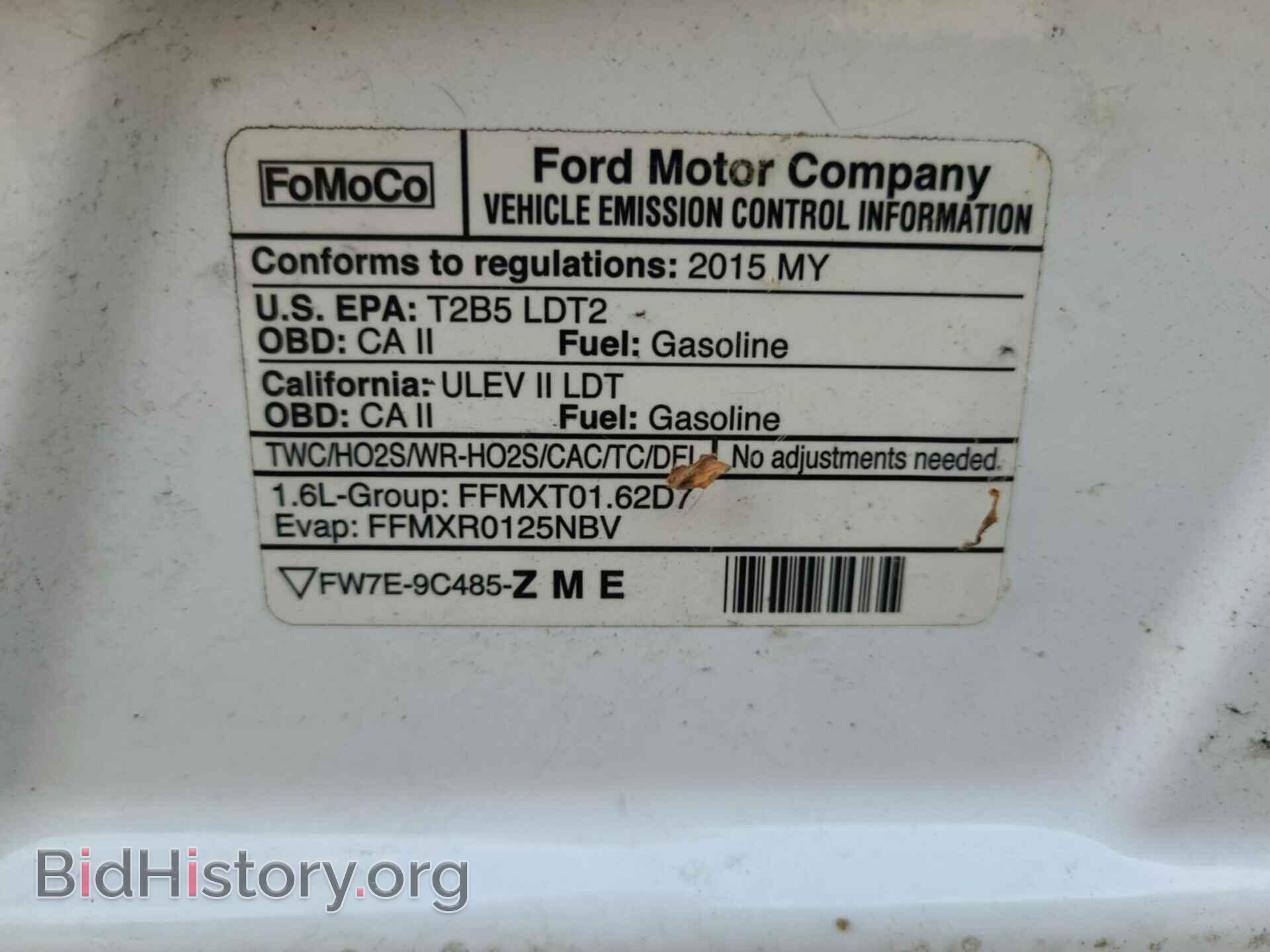 2015 FORD TRANSIT CONNECT - VIN: NM0LS7EX1F1203288 - Фото 2