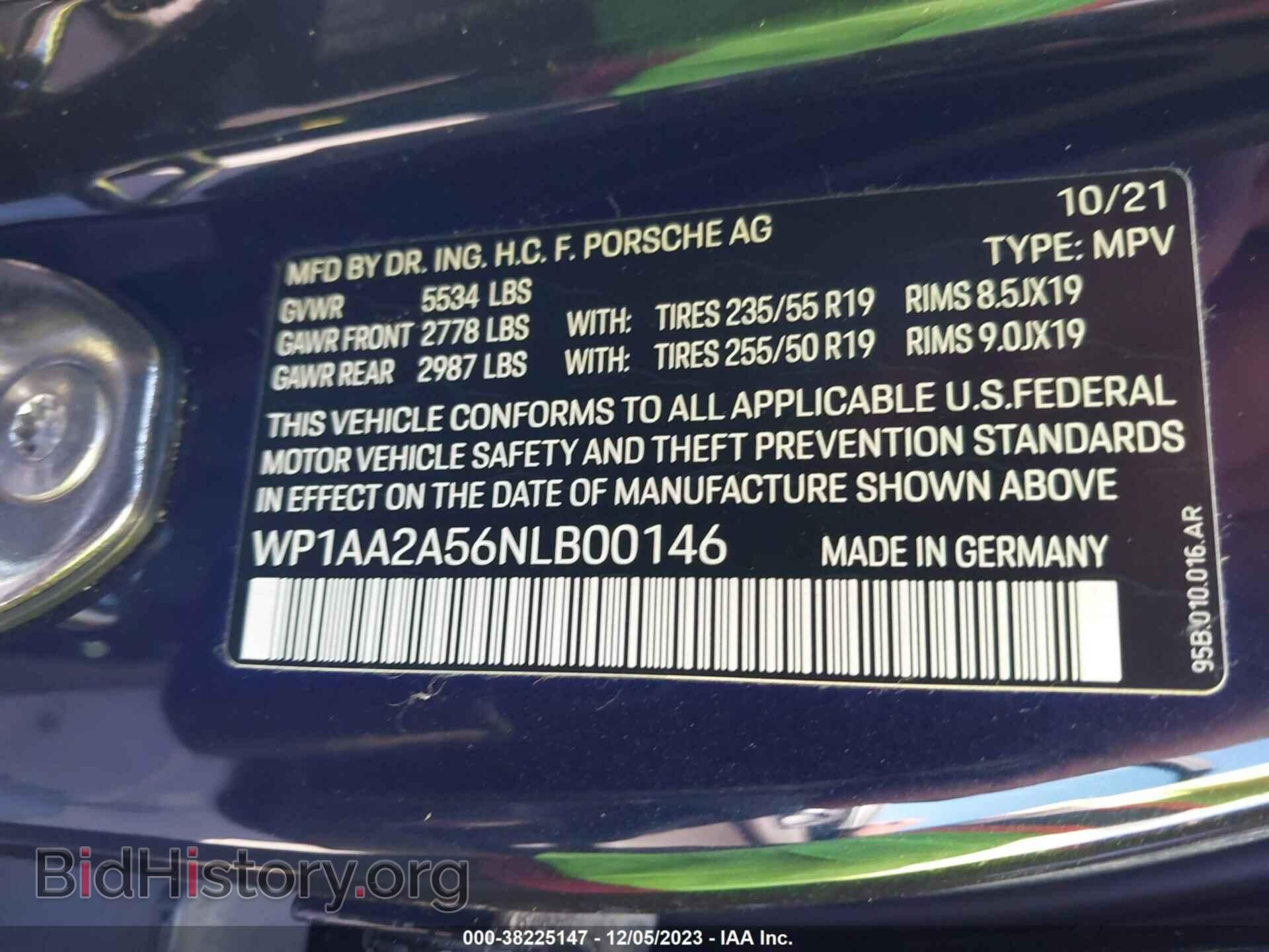 2022 PORSCHE MACAN - VIN: WP1AA2A56NLB00146 - Photo 9