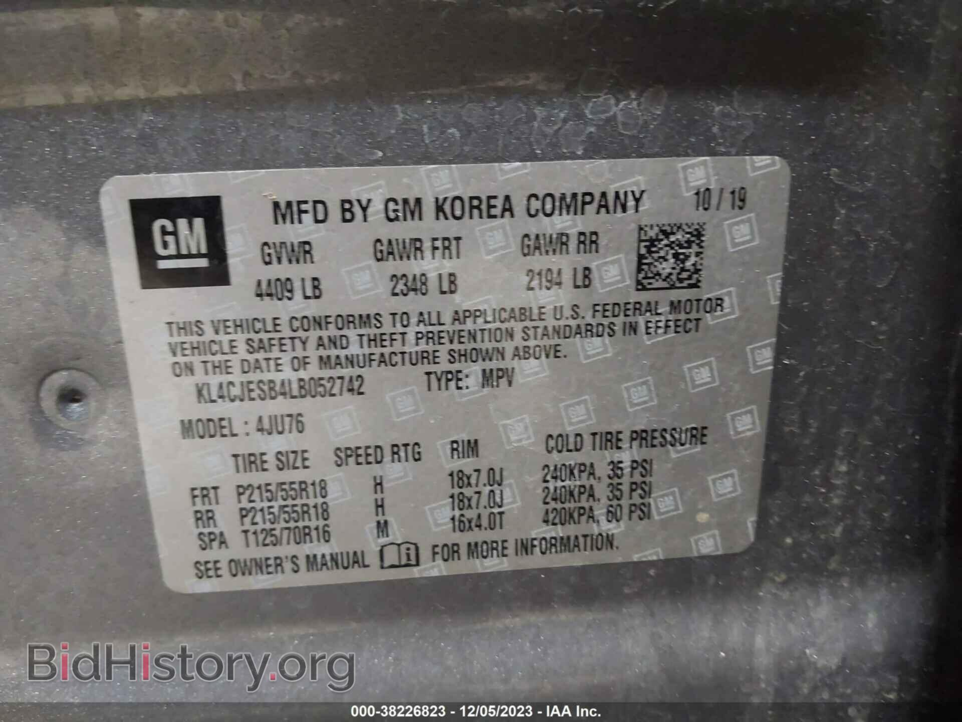 2020 BUICK ENCORE - VIN: KL4CJESB4LB052742 - Photo 9