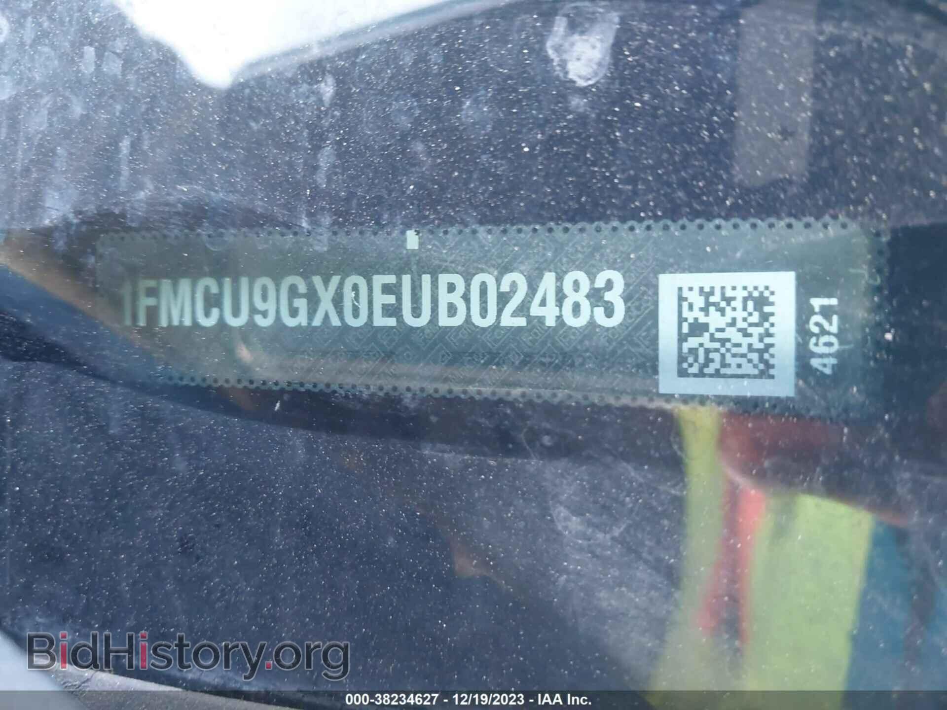 2014 FORD ESCAPE - VIN: 1FMCU9GX0EUB02483 - Фото 9