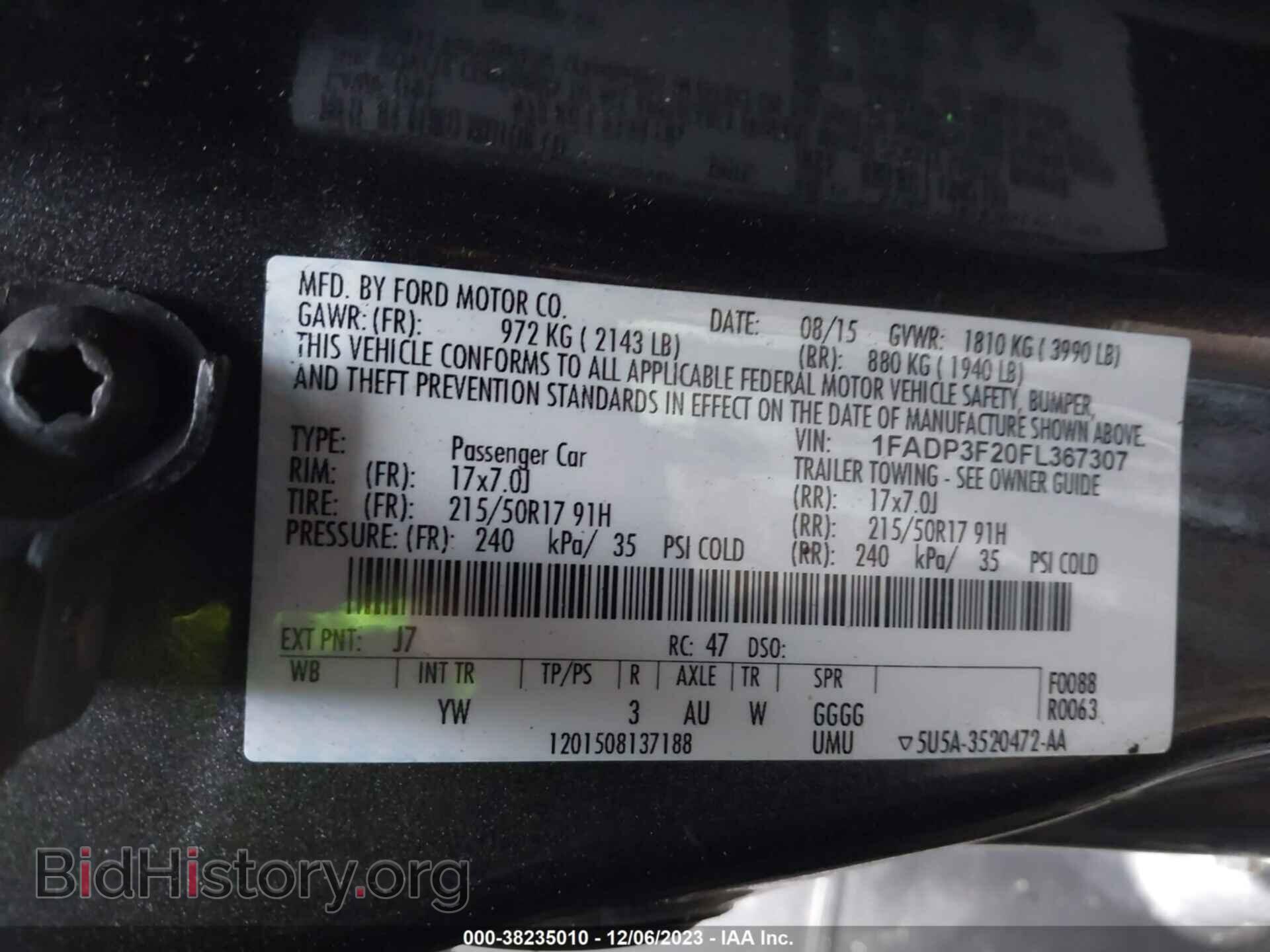 2015 FORD FOCUS - VIN: 1FADP3F20FL367307 - Photo 9