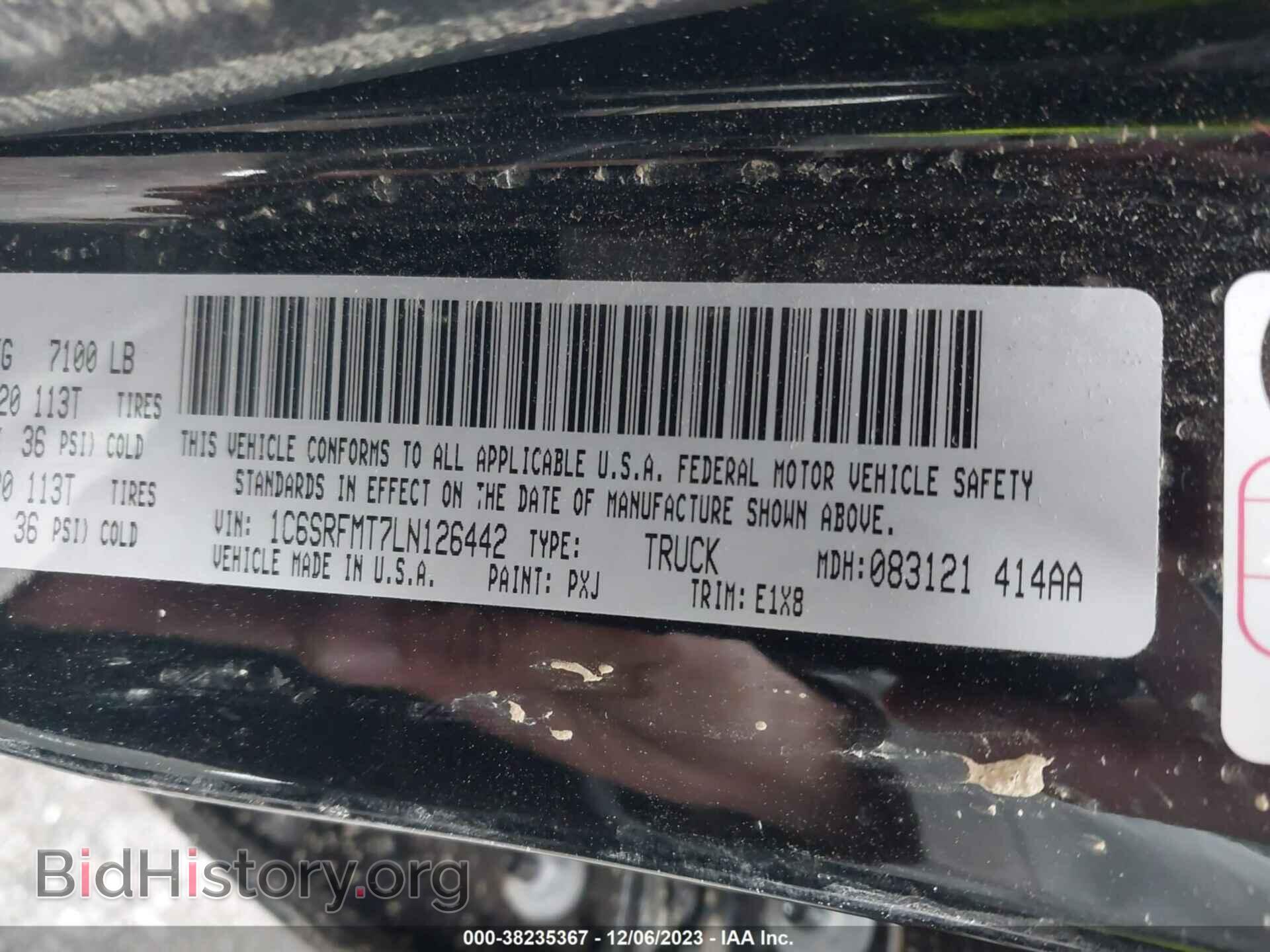 2020 RAM 1500 - VIN: 1C6SRFMT7LN126442 - Фото 9
