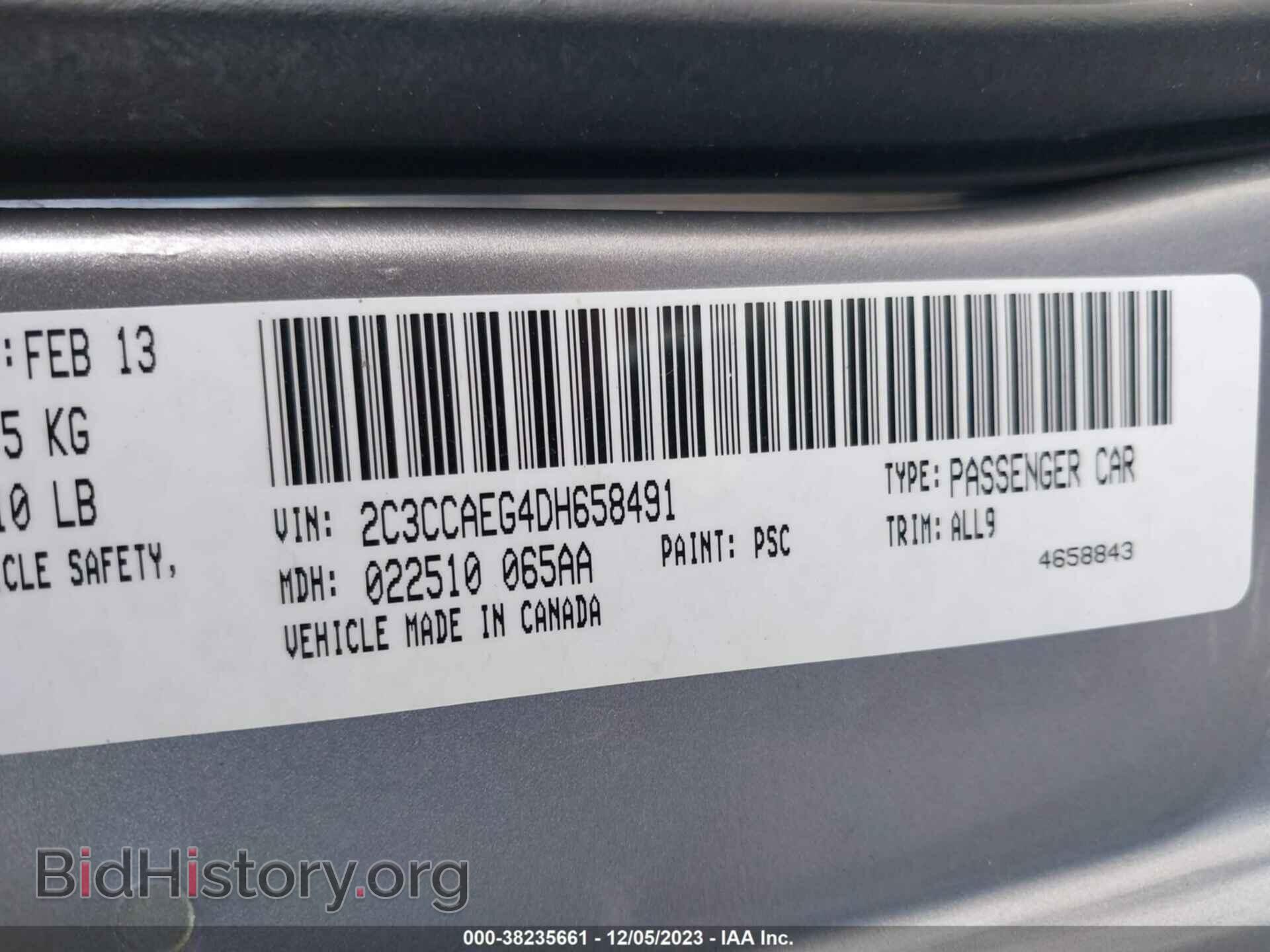 2013 CHRYSLER 300C - VIN: 2C3CCAEG4DH658491 - Фото 9
