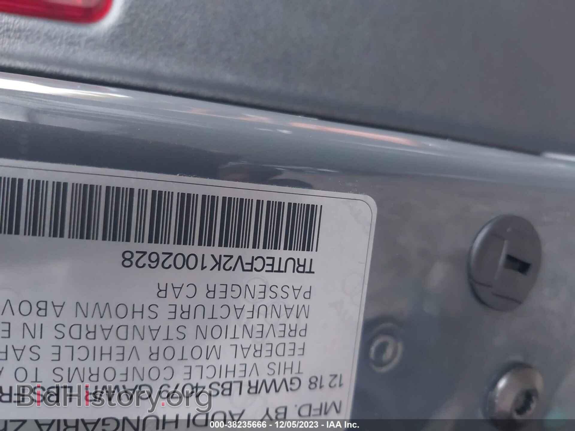 2019 AUDI TT - VIN: TRUTECFV2K1002628 - Photo 9