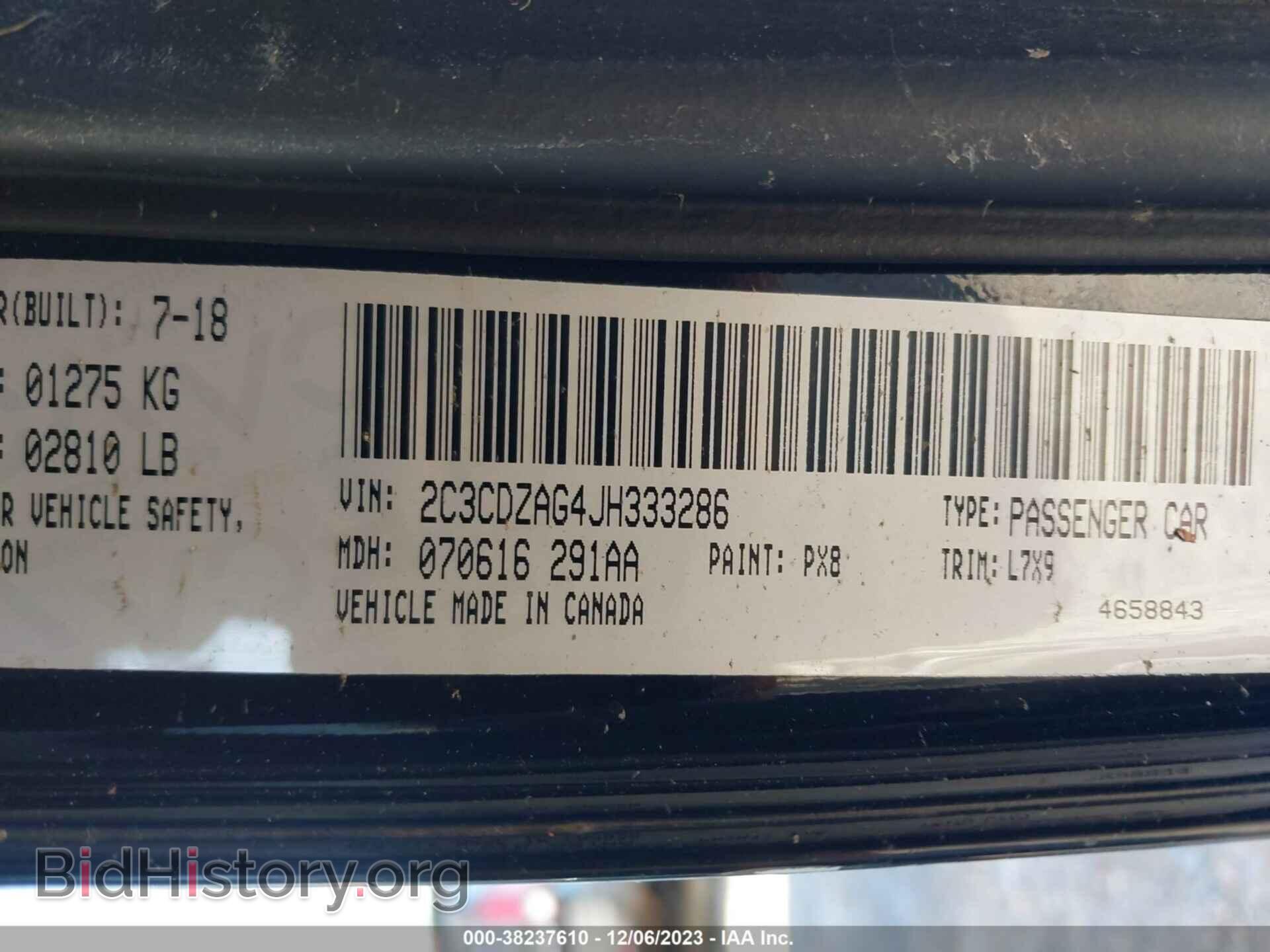 2018 DODGE CHALLENGER - VIN: 2C3CDZAG4JH333286 - Photo 9