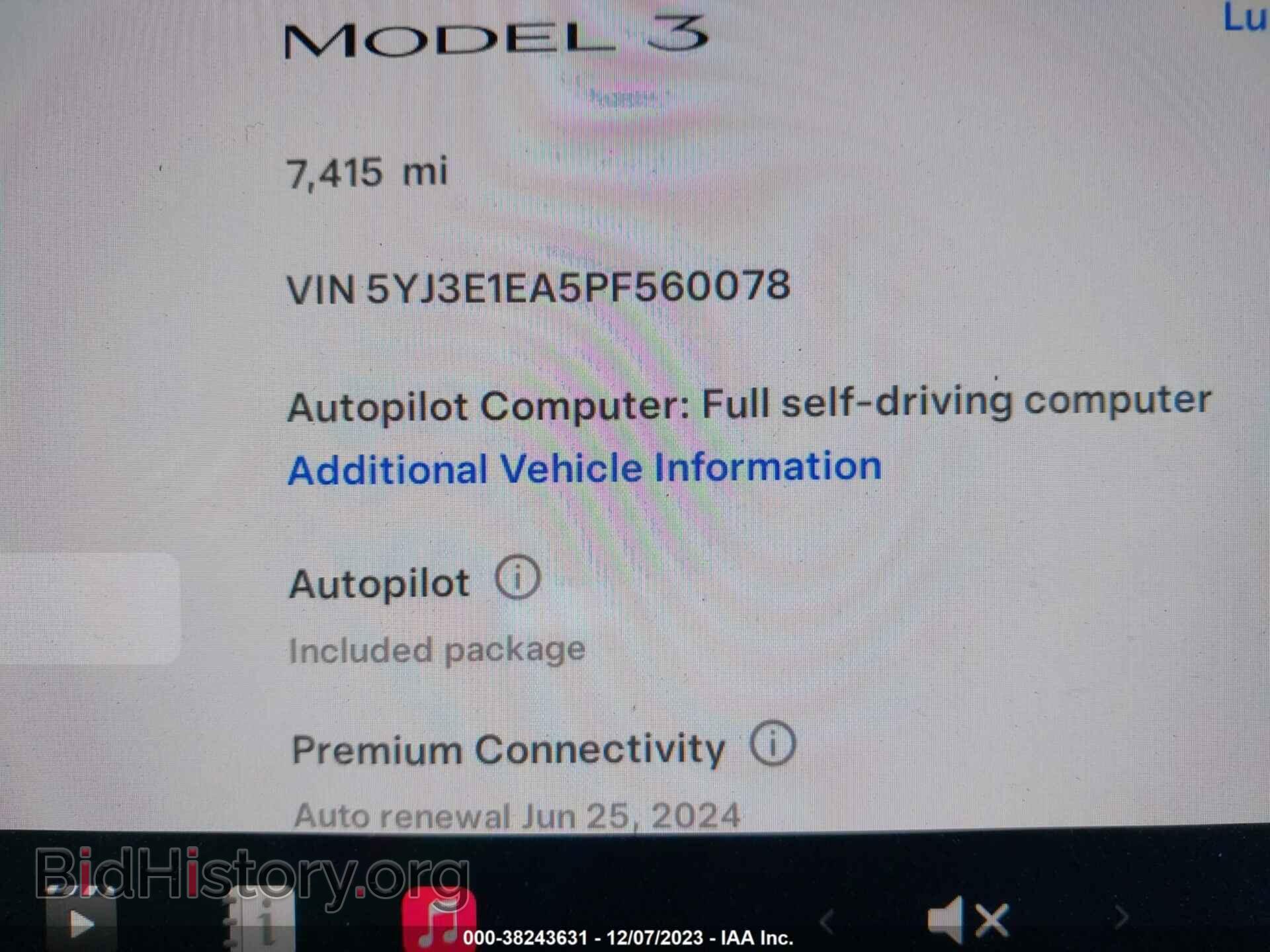 2023 TESLA MODEL 3 - VIN: 5YJ3E1EA5PF560078 - Фото 7