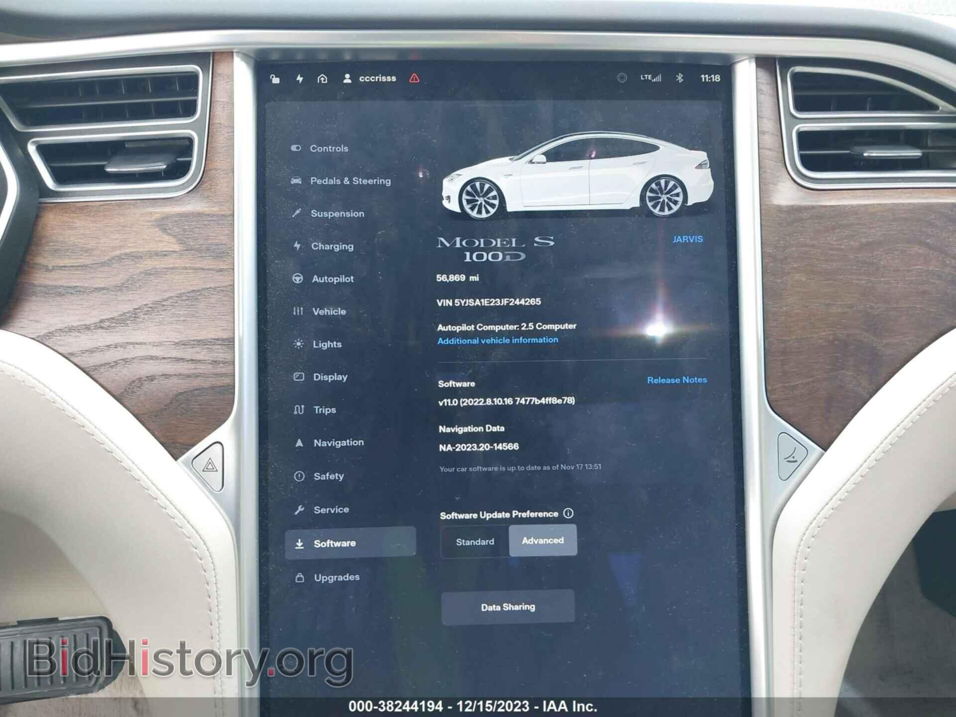 2018 TESLA MODEL S - VIN: 5YJSA1E23JF244265 - Фото 7