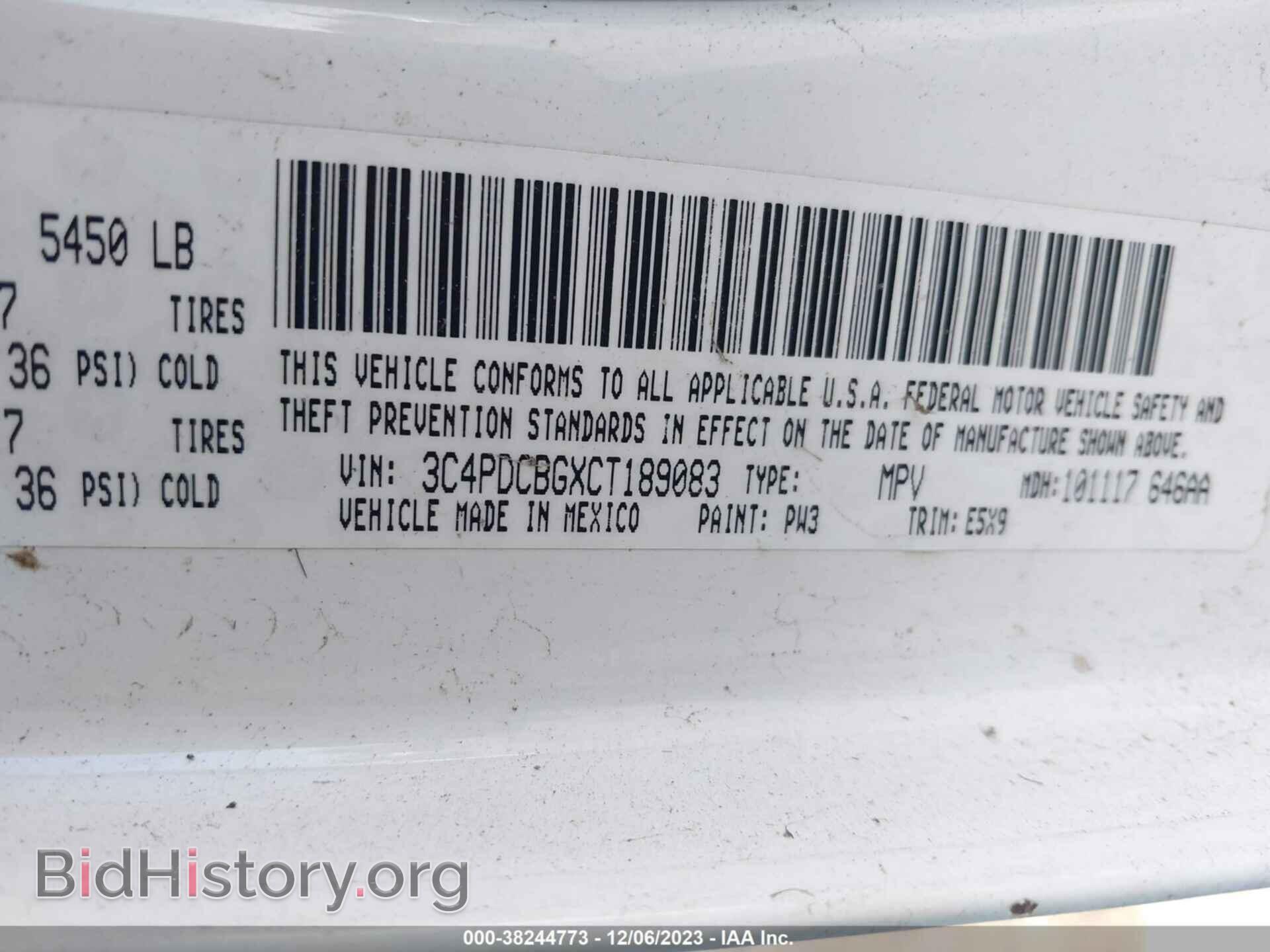 2012 DODGE JOURNEY - VIN: 3C4PDCBGXCT189083 - Photo 9