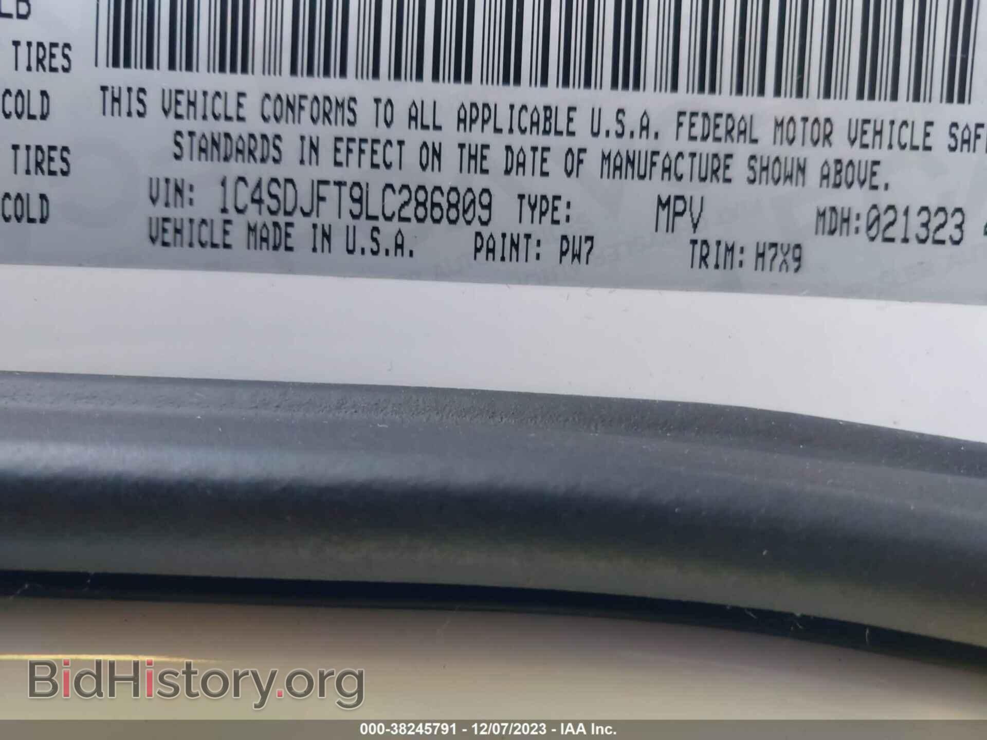 2020 DODGE DURANGO - VIN: 1C4SDJFT9LC286809 - Фото 9