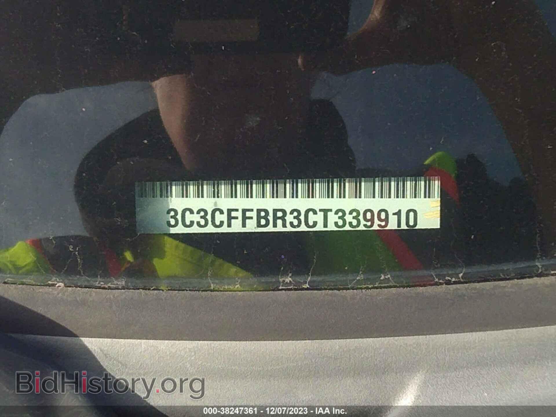 2012 FIAT 500 - VIN: 3C3CFFBR3CT339910 - Фото 9