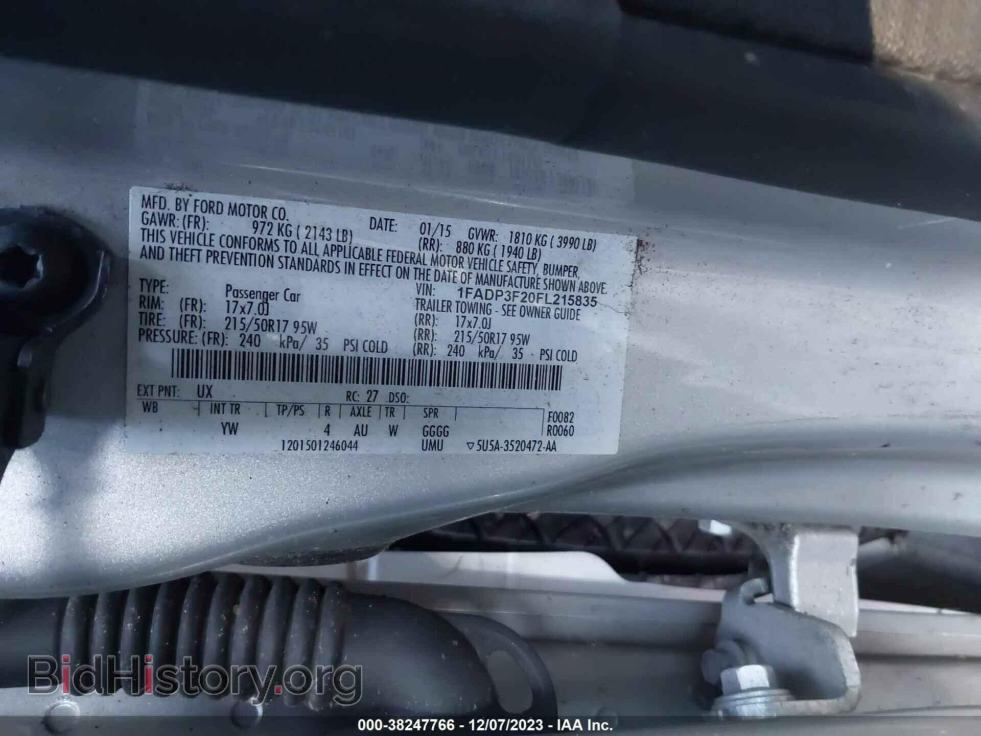 2015 FORD FOCUS - VIN: 1FADP3F20FL215835 - Photo 9