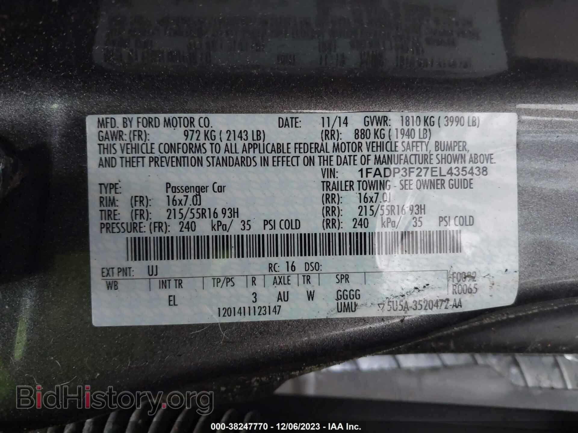 2014 FORD FOCUS - VIN: 1FADP3F27EL435438 - Photo 9