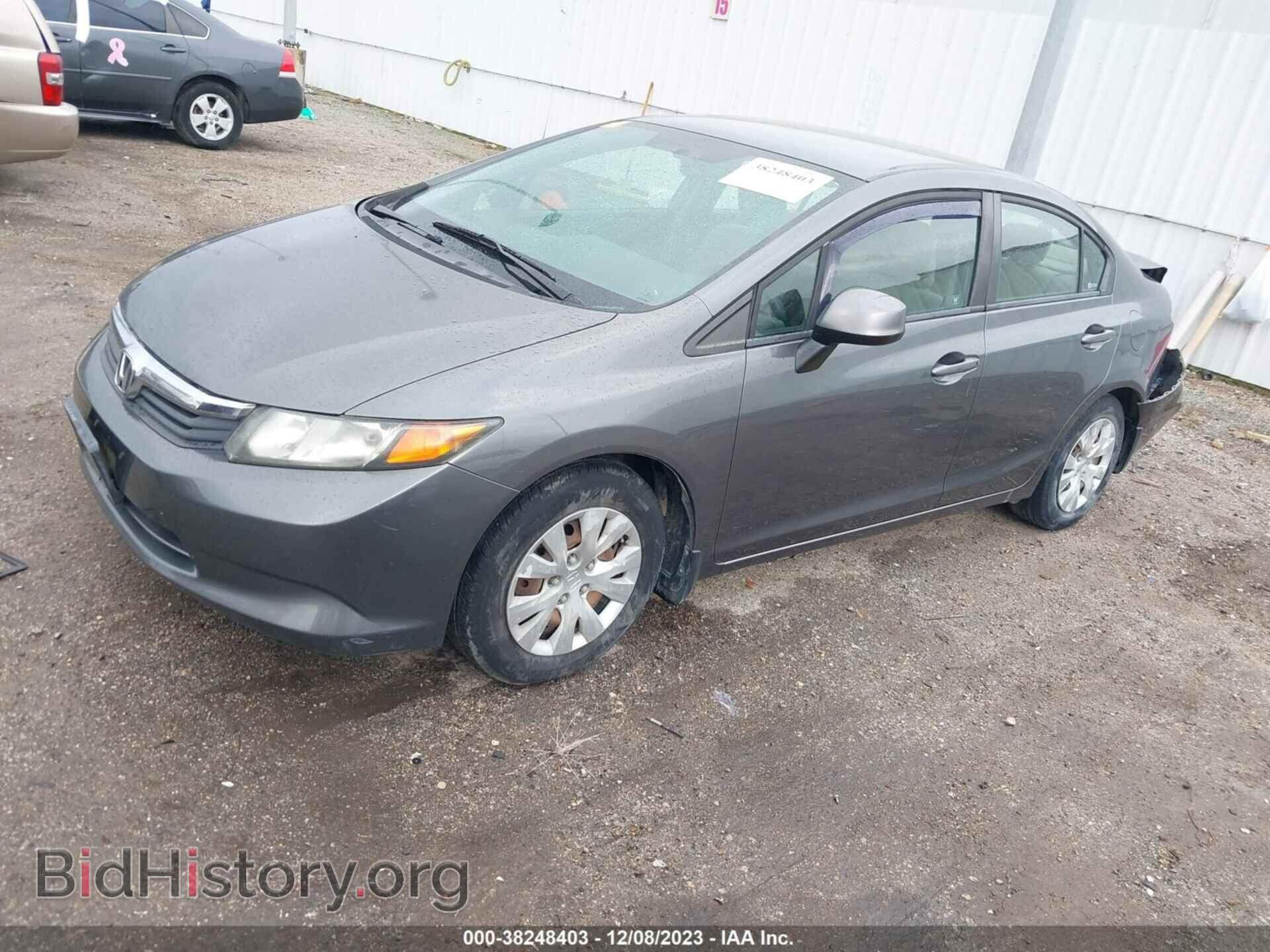 2012 HONDA CIVIC - VIN: 2HGFB2F51CH304183 - Фото 2