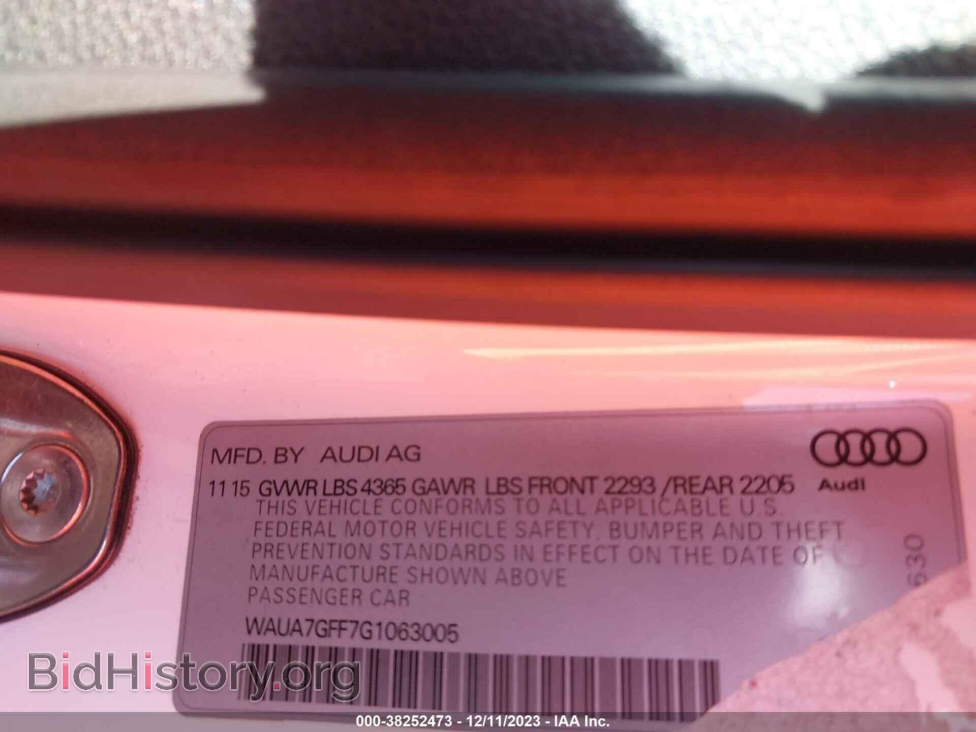 2016 AUDI A3 - VIN: WAUA7GFF7G1063005 - Фото 9