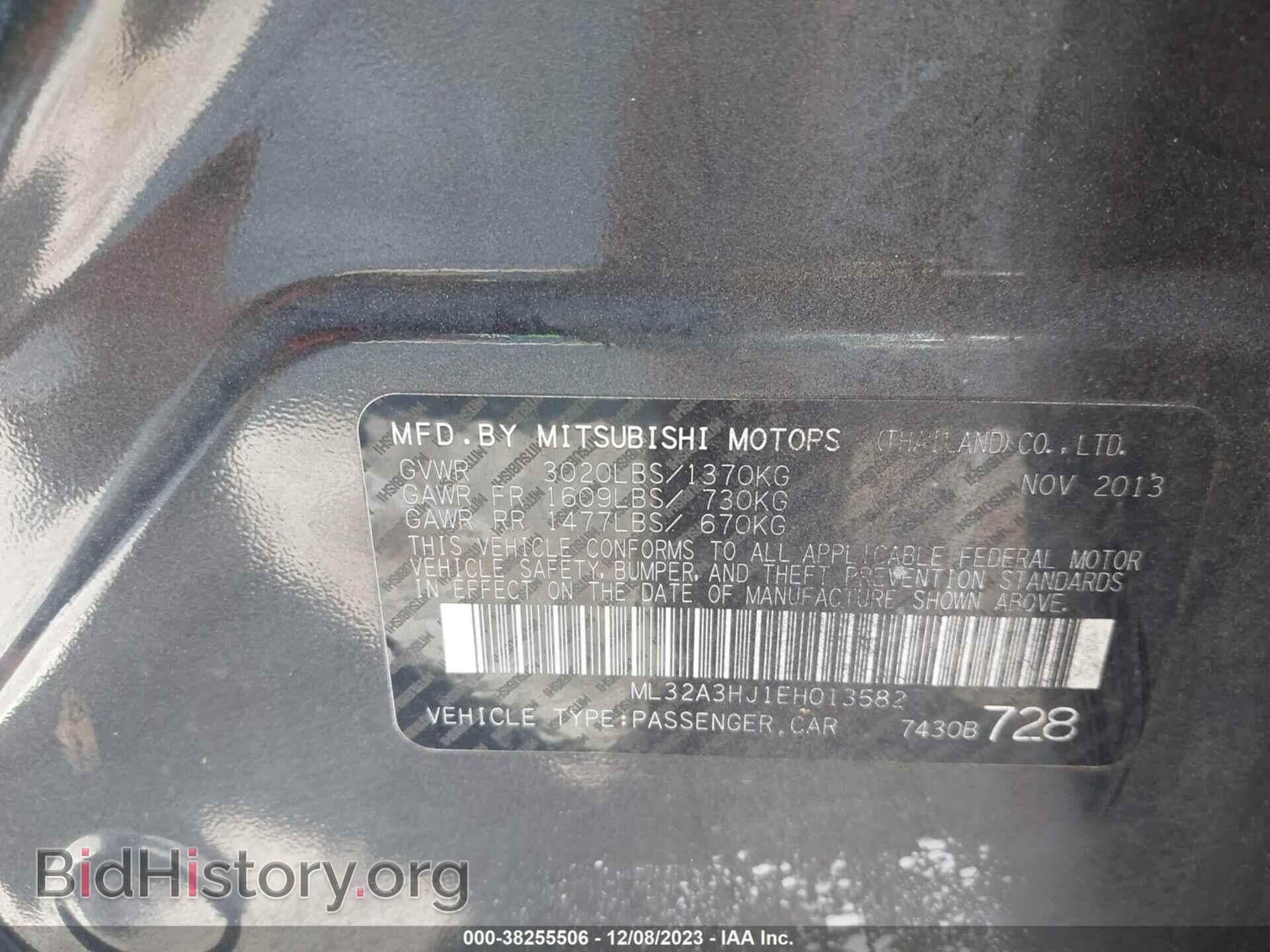 2014 MITSUBISHI MIRAGE - VIN: ML32A3HJ1EH013582 - Фото 9