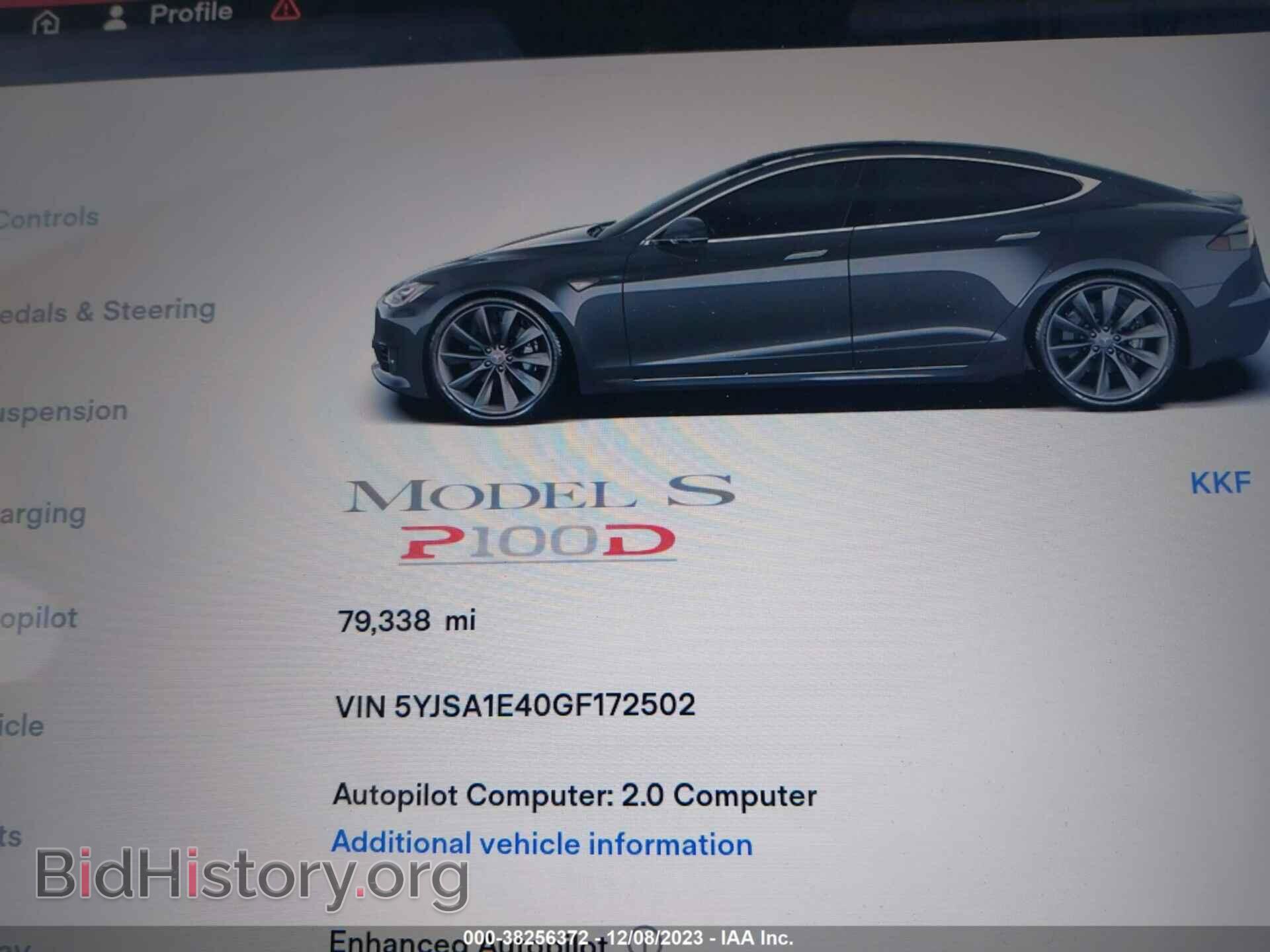 2016 TESLA MODEL S - VIN: 5YJSA1E40GF172502 - Фото 7