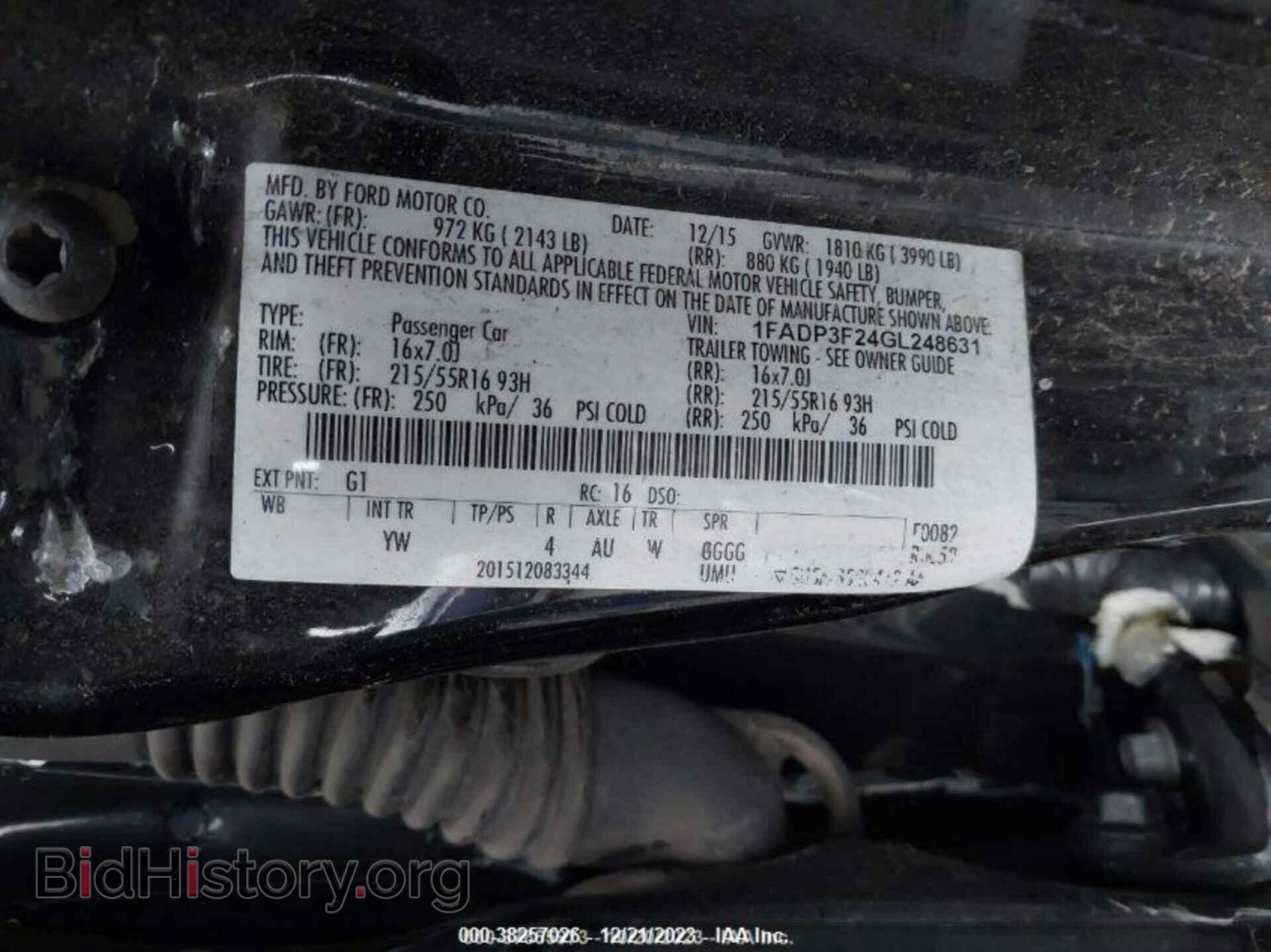 2016 FORD FOCUS - VIN: 1FADP3F24GL248631 - Photo 9