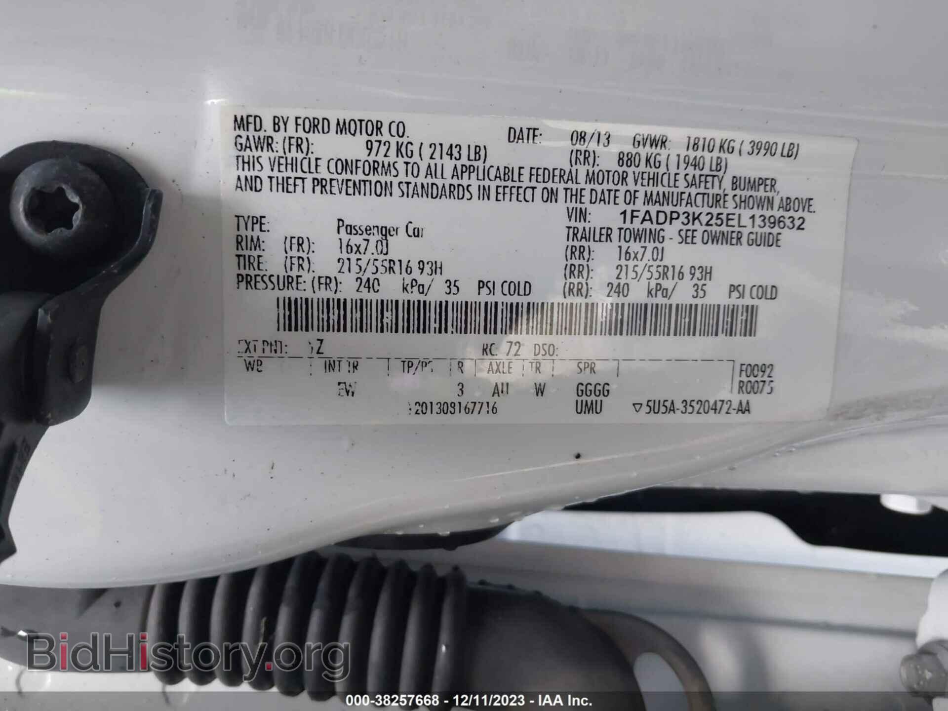 2014 FORD FOCUS - VIN: 1FADP3K25EL139632 - Photo 9