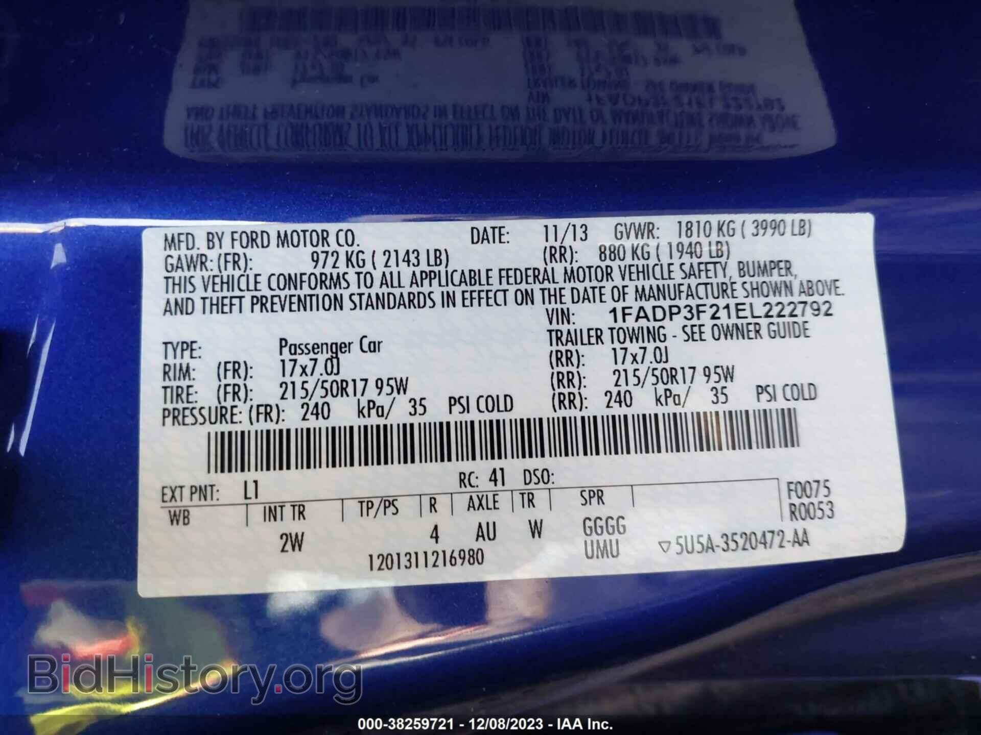 2014 FORD FOCUS - VIN: 1FADP3F21EL222792 - Photo 9