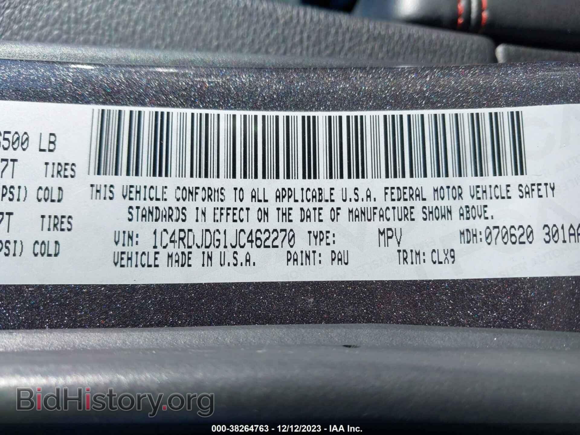 2018 DODGE DURANGO - VIN: 1C4RDJDG1JC462270 - Фото 9