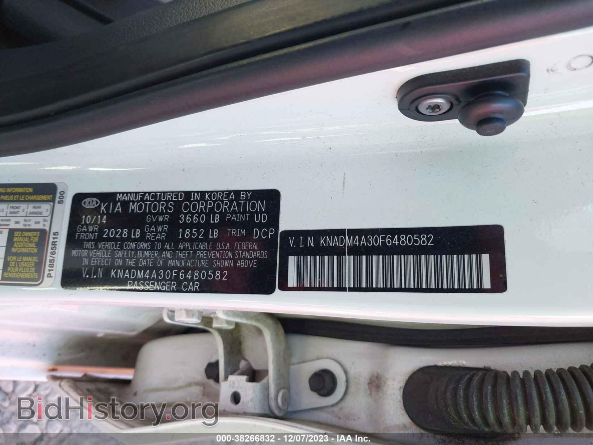 2015 KIA RIO - VIN: KNADM4A30F6480582 - Фото 9