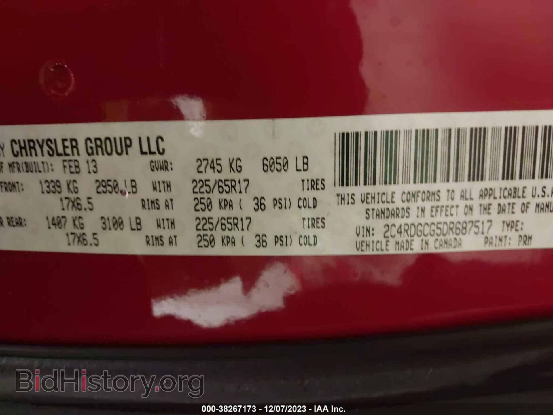 2013 DODGE GRAND CARAVAN - VIN: 2C4RDGCG5DR687517 - Фото 9
