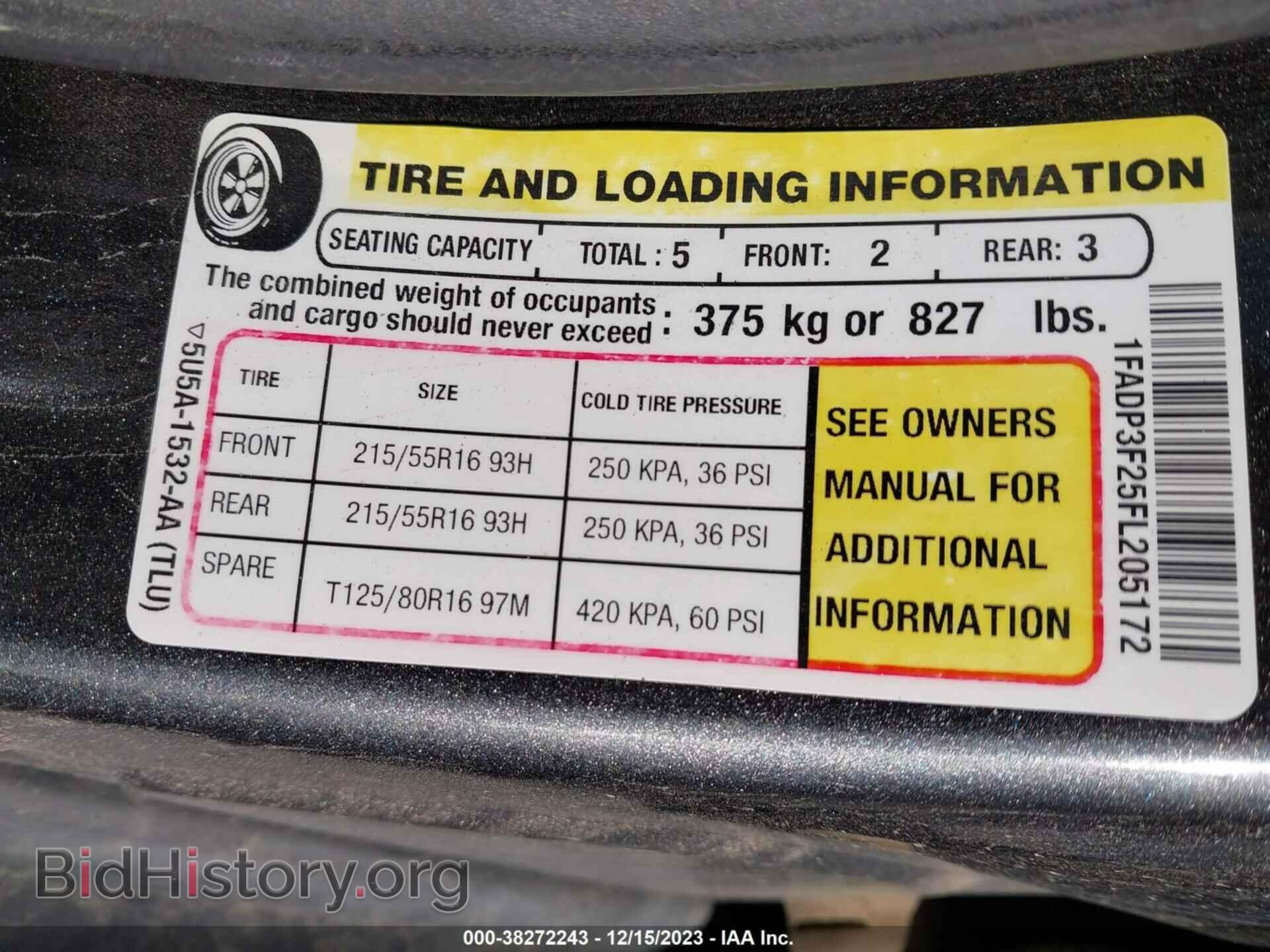 2015 FORD FOCUS - VIN: 1FADP3F25FL205172 - Фото 9