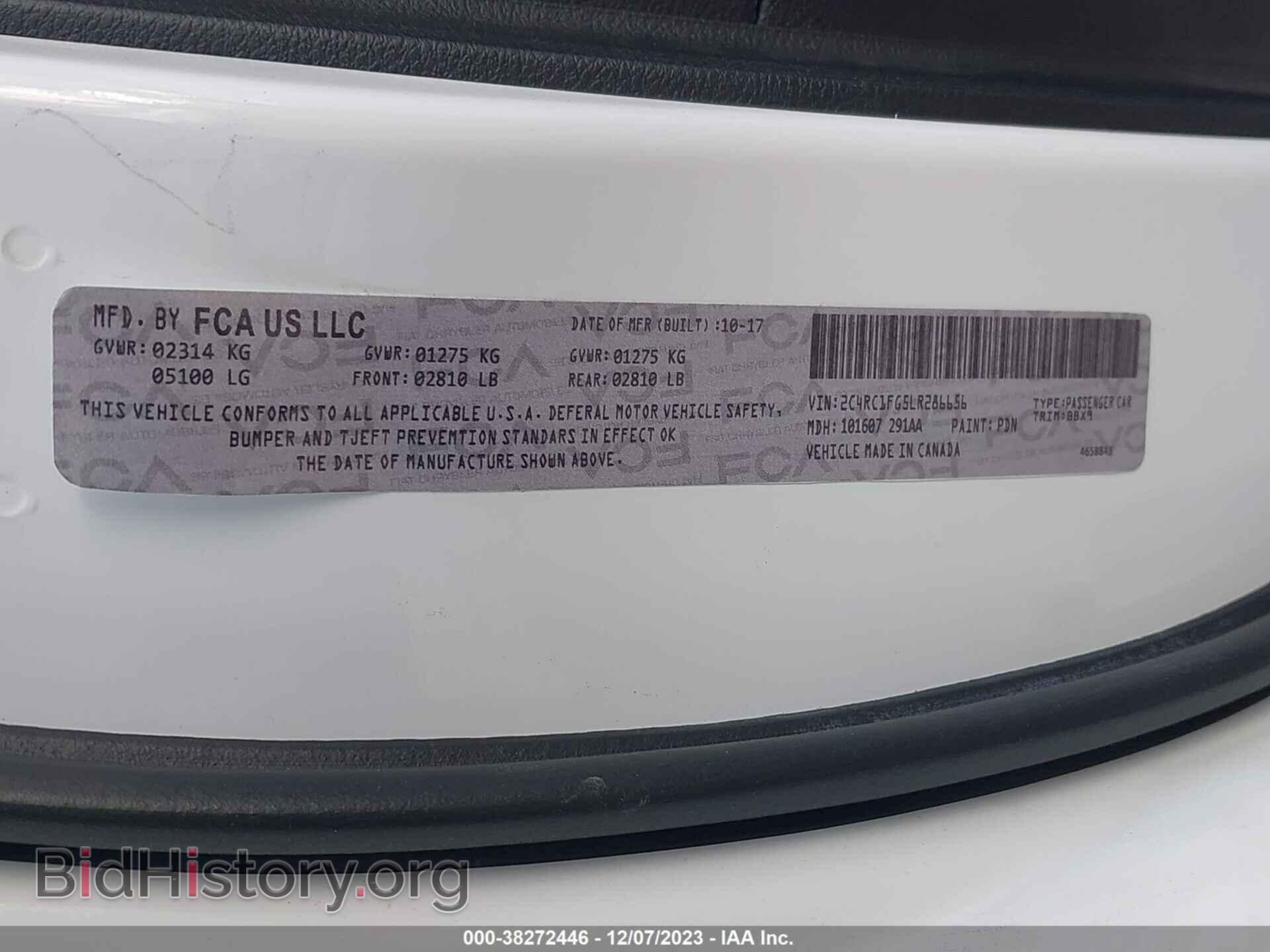 2019 CHRYSLER PACIFICA - VIN: 2C4RC1FG5KR733128 - Фото 9