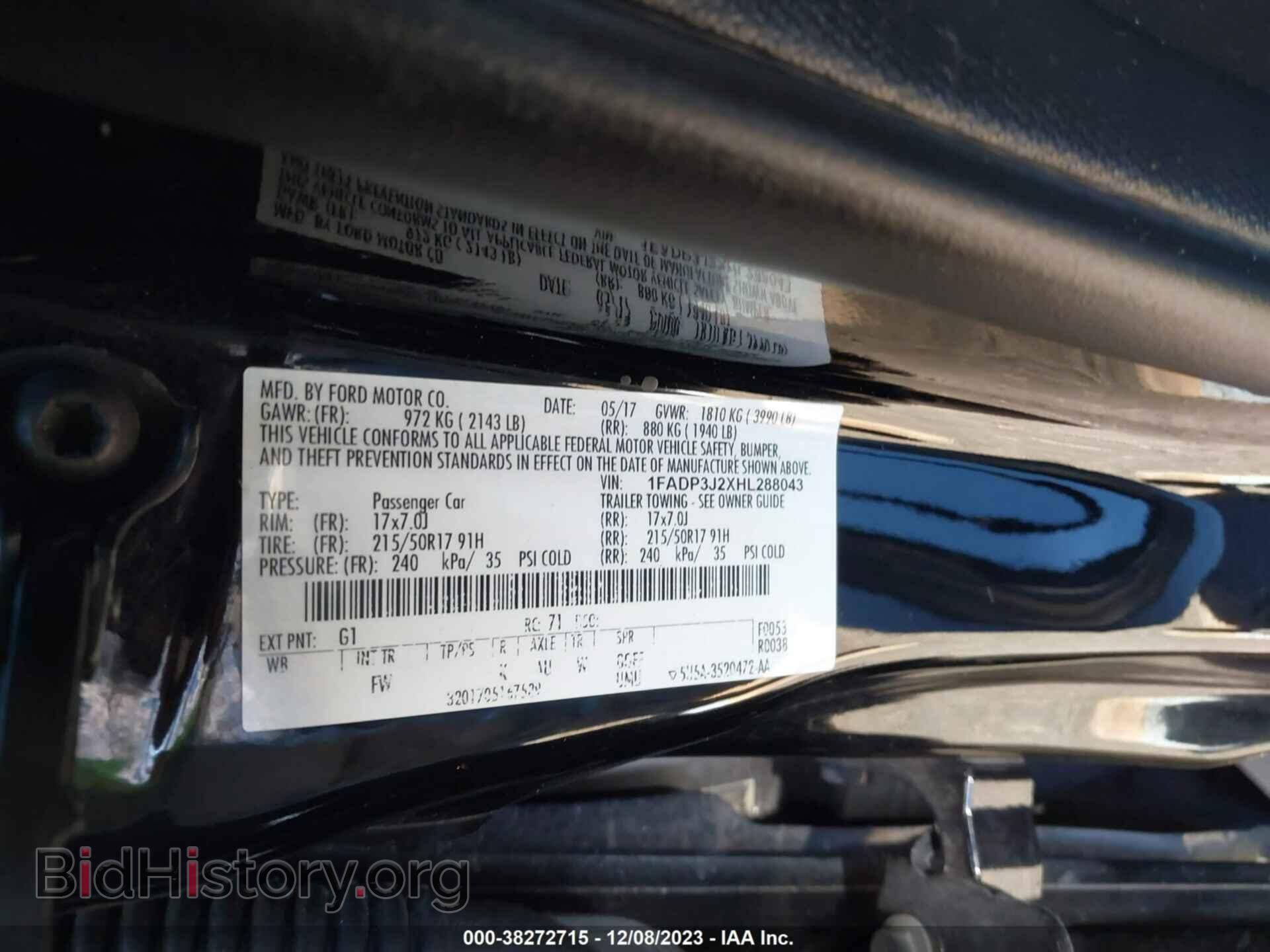 2017 FORD FOCUS - VIN: 1FADP3J2XHL288043 - Photo 9