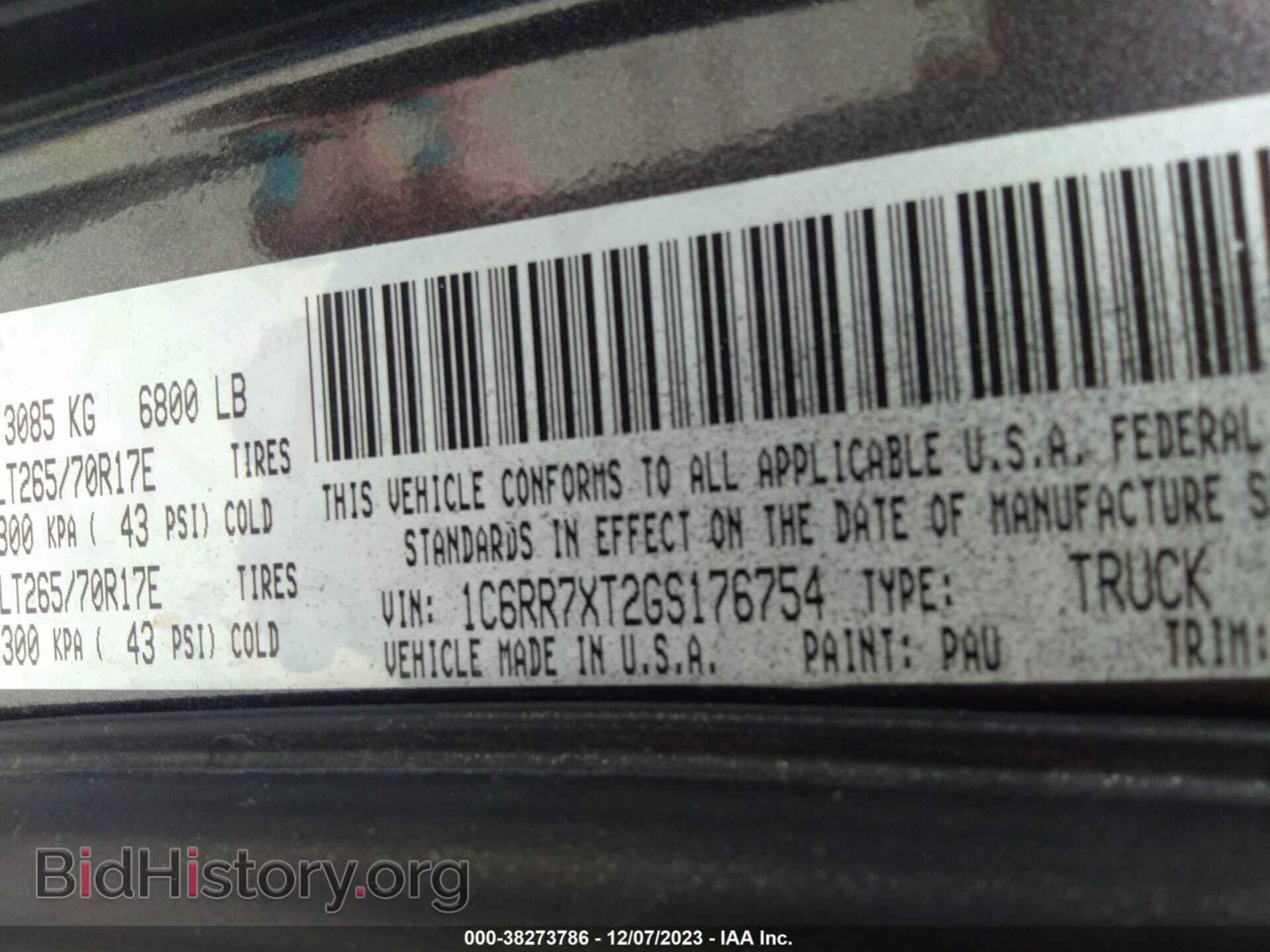 2016 RAM 1500 - VIN: 1C6RR7XT2GS176754 - Photo 9