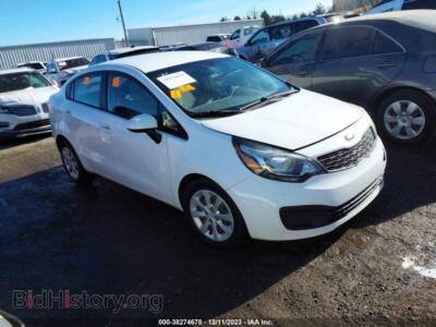 2015 Kia RIO LX, белый — VIN KNADM4A35F6440966, IAAI
