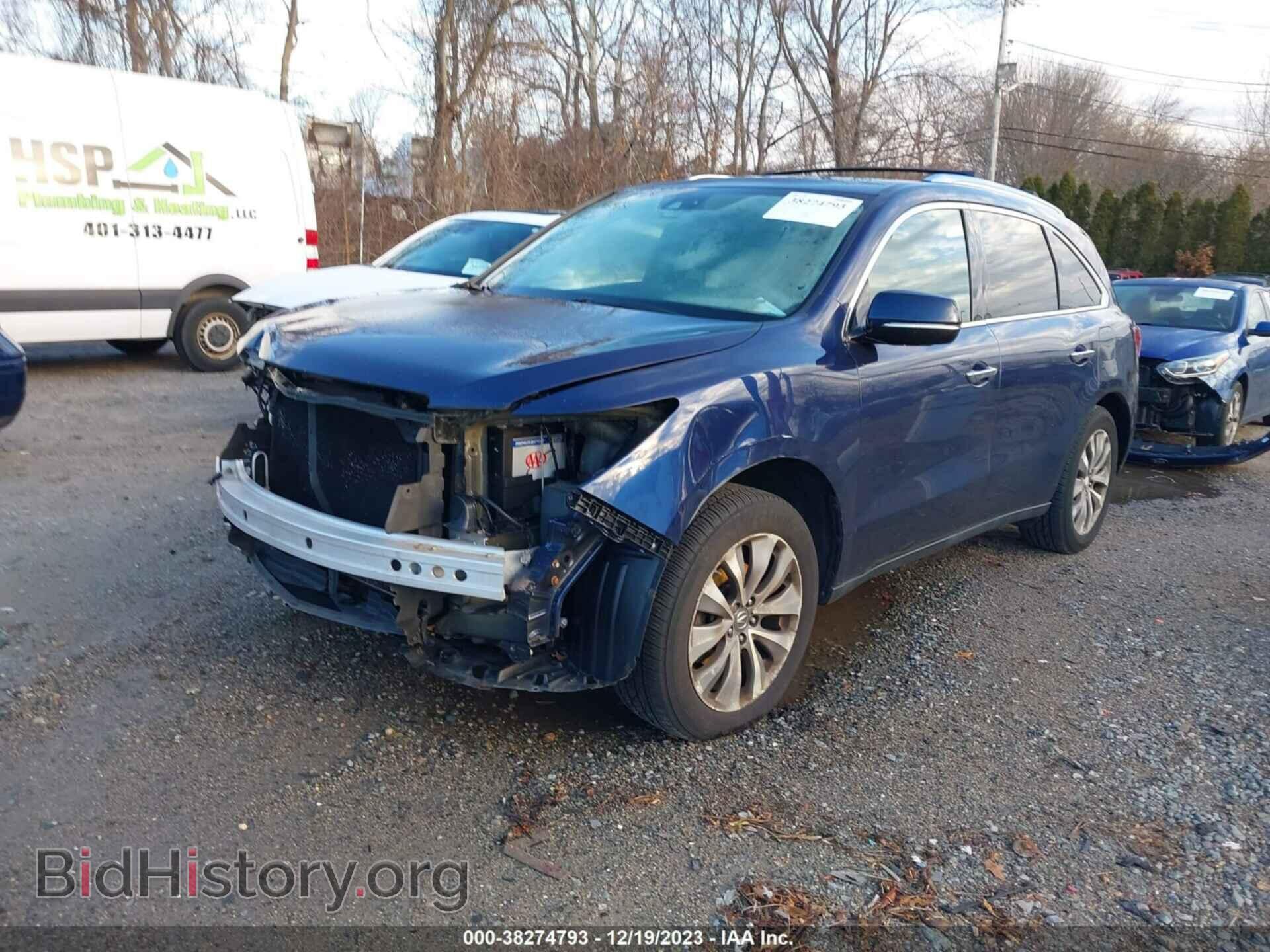 2015 ACURA MDX - VIN: 5FRYD4H49FB030824 - Фото 2