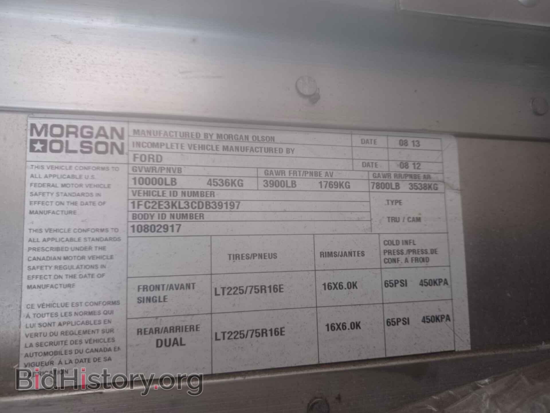2012 FORD E-350 STRIPPED - VIN: 1FC2E3KL3CDB39197 - Photo 11