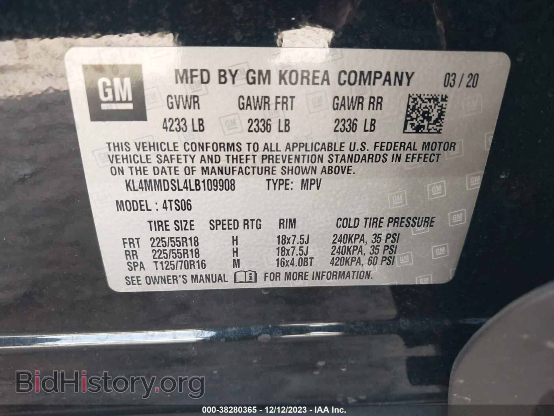 2020 BUICK ENCORE GX - VIN: KL4MMDSL4LB109908 - Фото 9