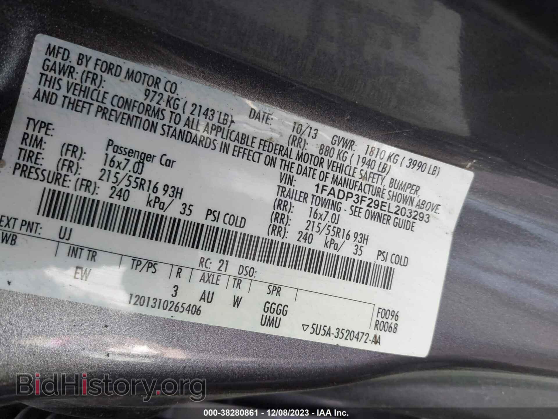 2014 FORD FOCUS - VIN: 1FADP3F29EL203293 - Photo 9