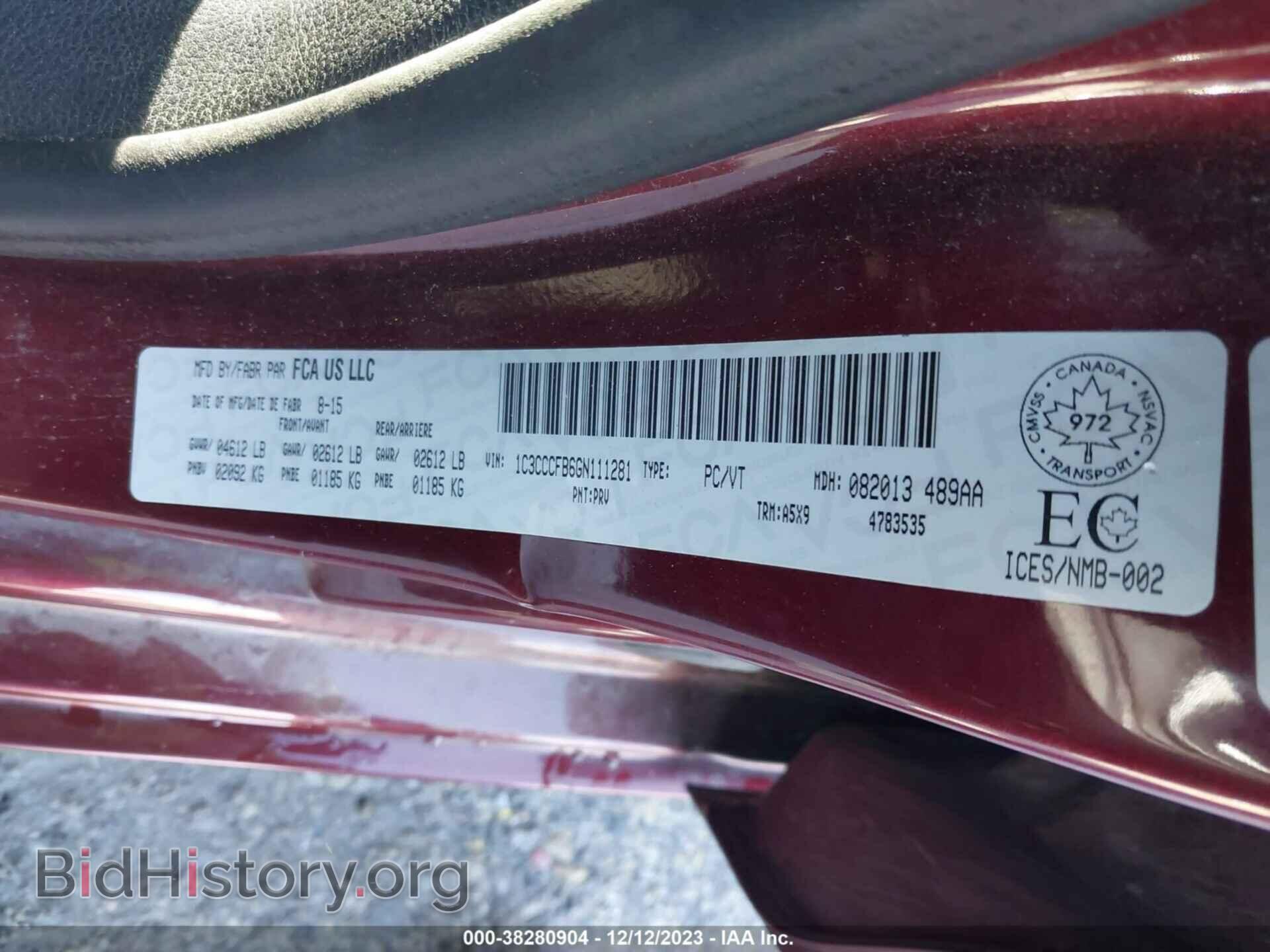 2016 CHRYSLER 200 - VIN: 1C3CCCFB6GN111281 - Photo 9