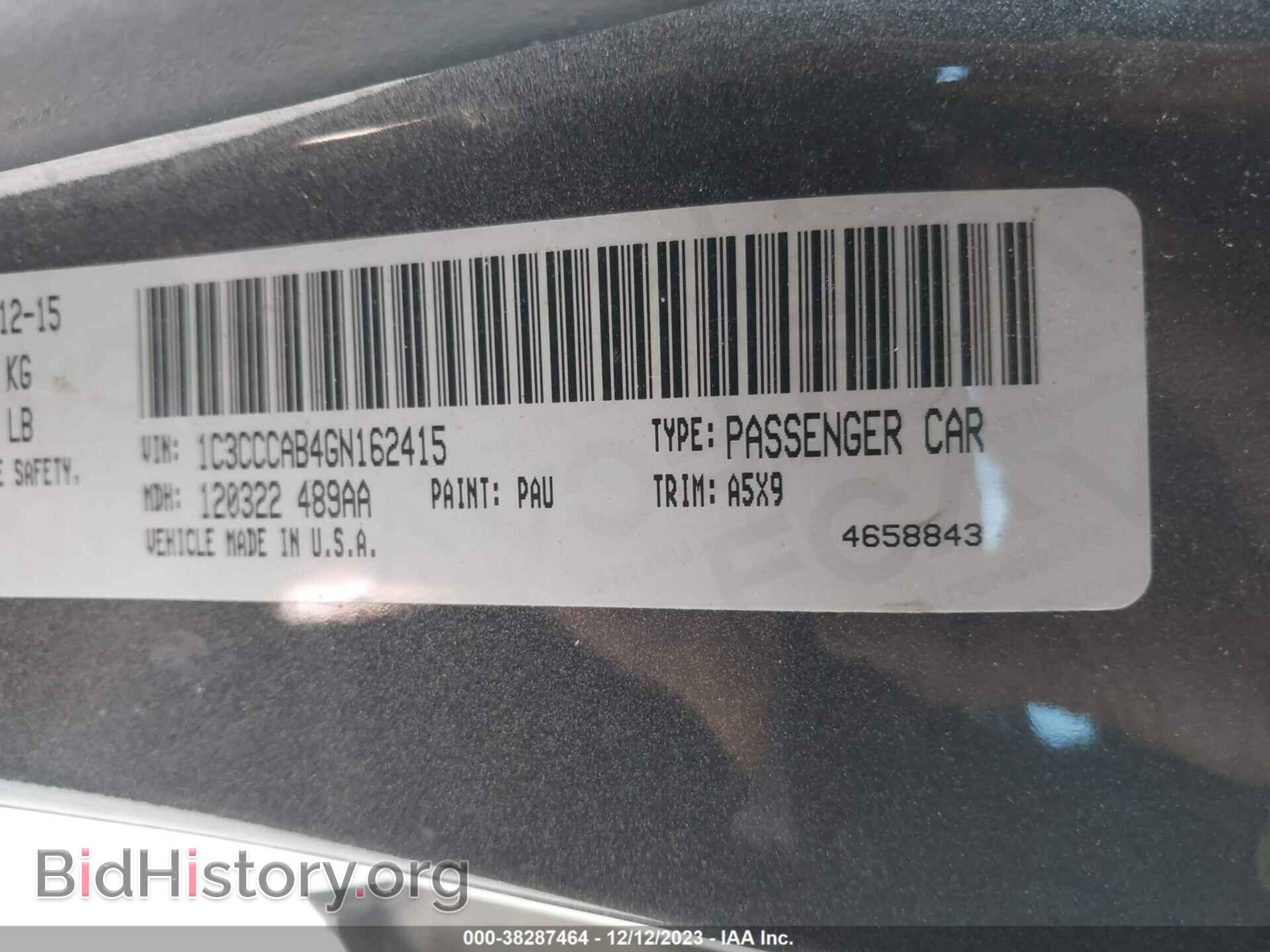 2016 CHRYSLER 200 - VIN: 1C3CCCAB4GN162415 - Фото 9