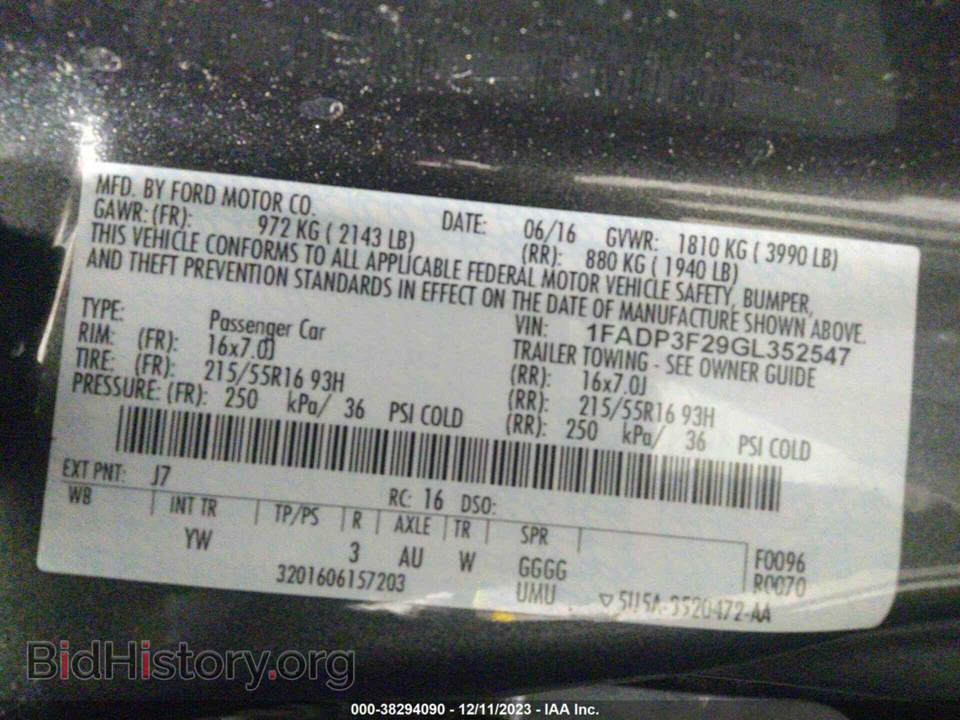 2016 FORD FOCUS - VIN: 1FADP3F29GL352547 - Фото 9
