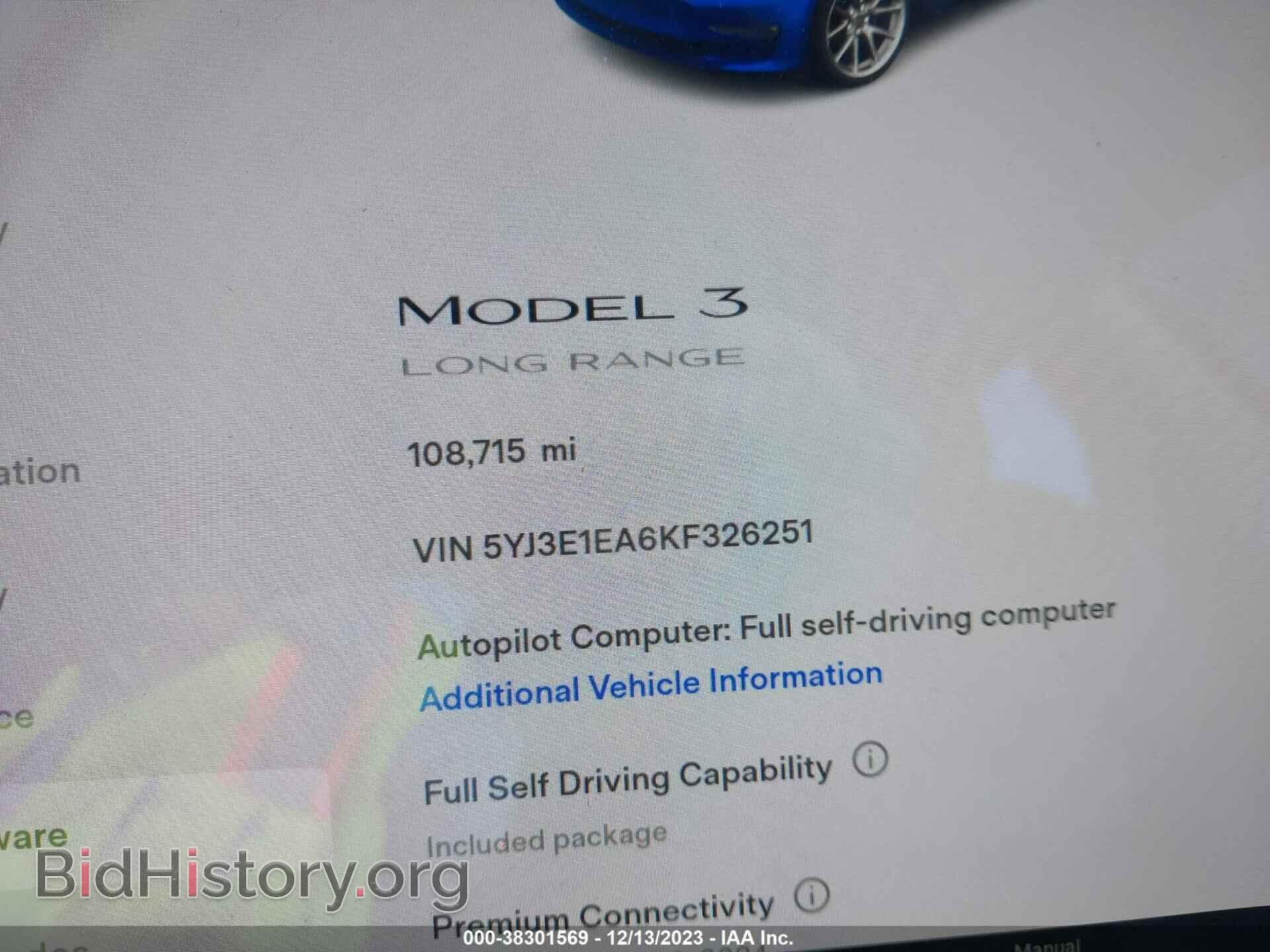 2019 TESLA MODEL 3 - VIN: 5YJ3E1EA6KF326251 - Фото 7