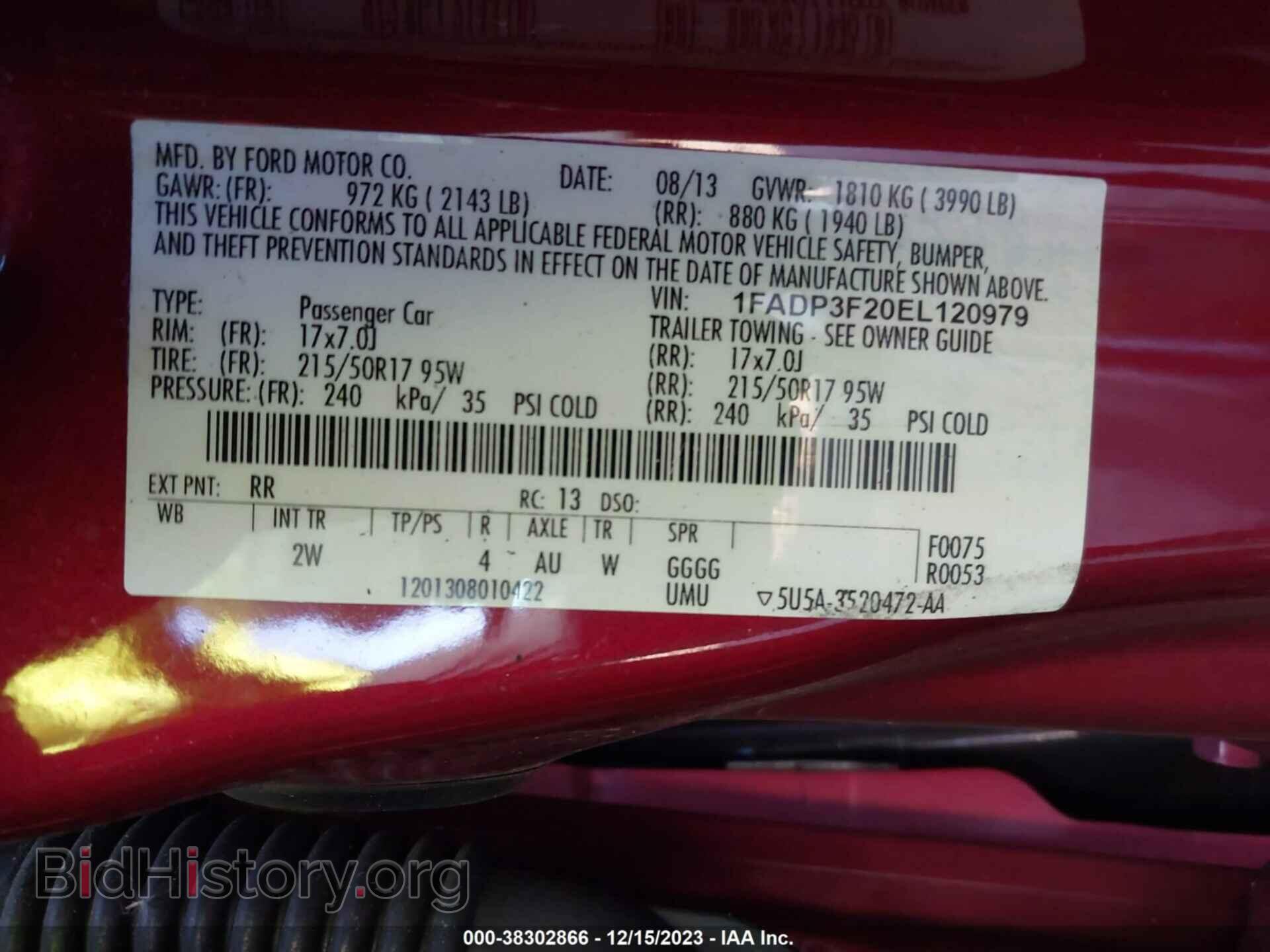 2014 FORD FOCUS - VIN: 1FADP3F20EL120979 - Photo 9