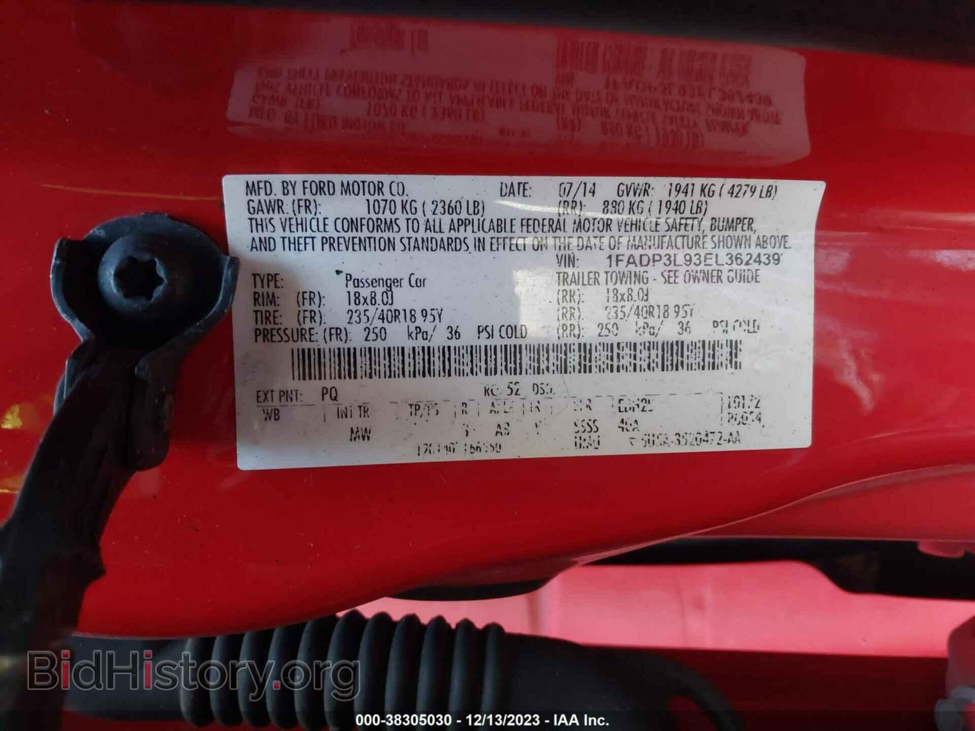 2014 FORD FOCUS ST - VIN: 1FADP3L93EL362439 - Фото 9
