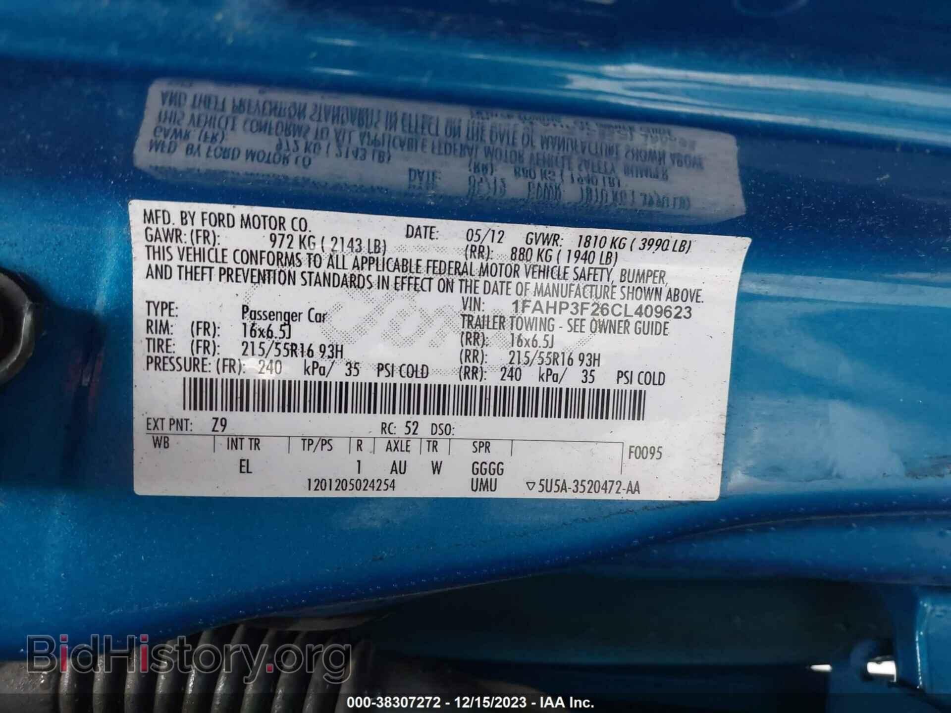 2012 FORD FOCUS - VIN: 1FAHP3F26CL409623 - Photo 9